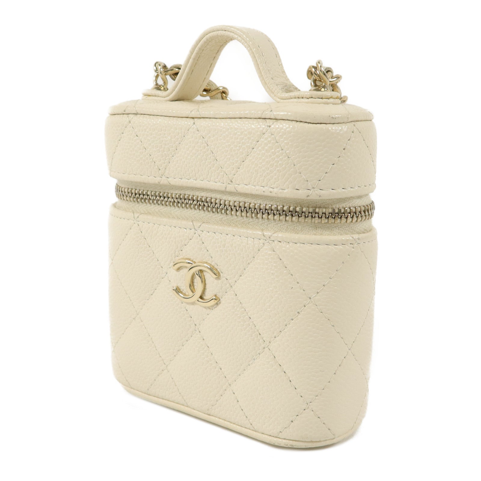 CHANEL 牛皮皮革Mini Box With Handle手挽肩背兩用袋