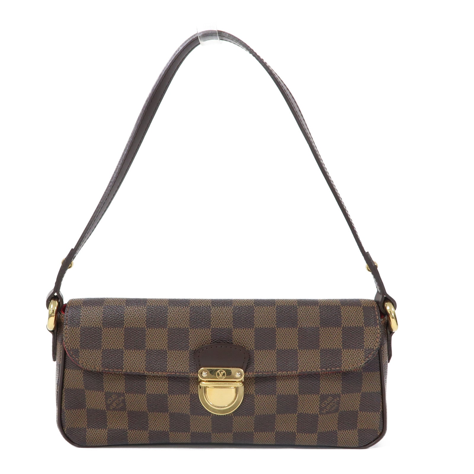LOUIS VUITTON Damier Ebene Ravello PM金扣肩背袋啡色