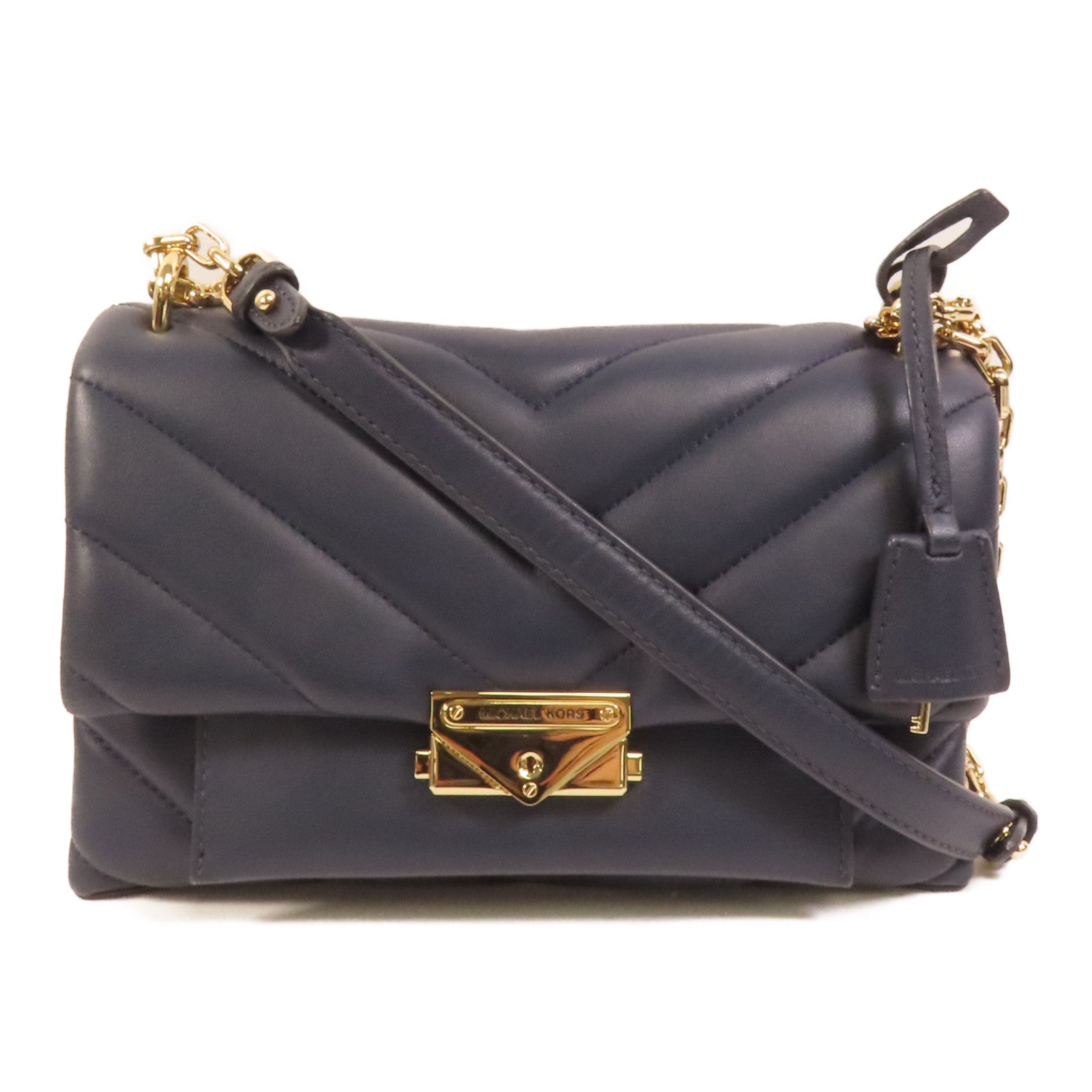 Michael Kors 牛皮皮革Chain Shoulder金扣肩背袋