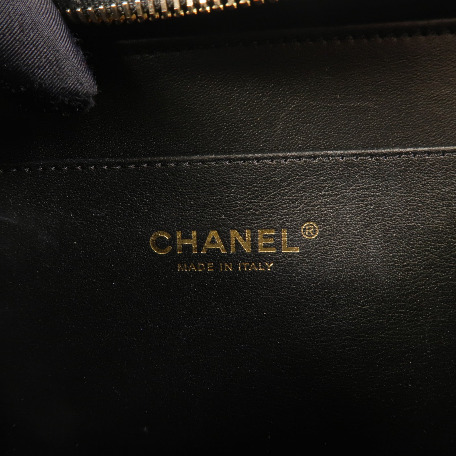 CHANEL 羊皮皮革Vanity Case鏈帶手挽肩背兩用袋
