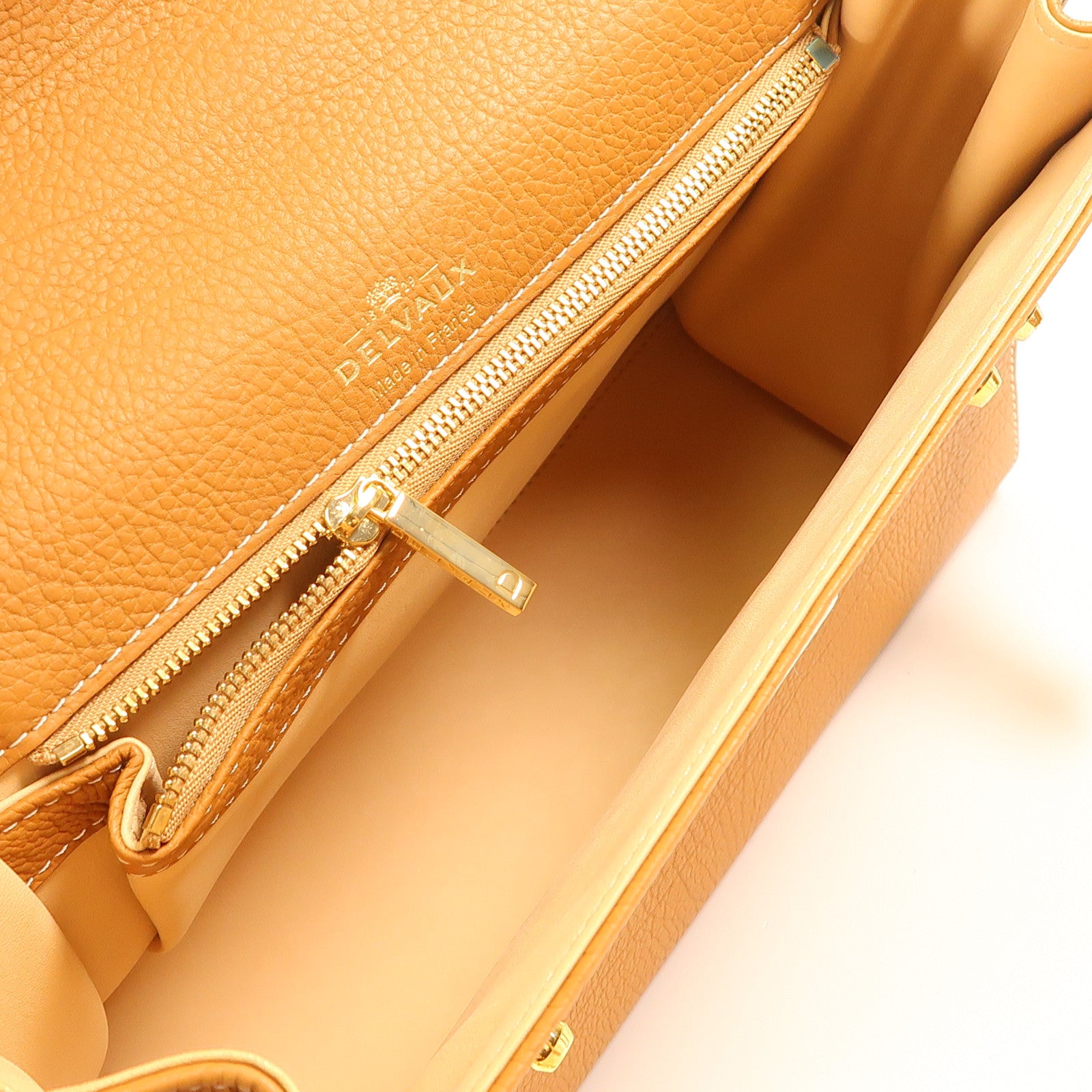 Delvaux 牛皮皮革Brillant MM金扣手挽肩背兩用袋