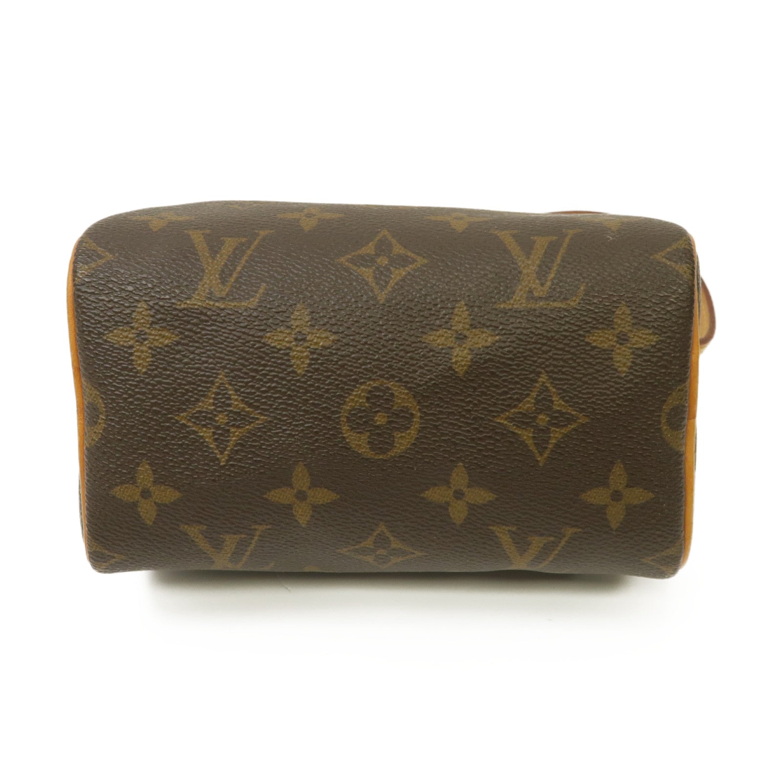LOUIS VUITTON Monogram Nano Speedy金扣手挽肩背兩用袋啡色