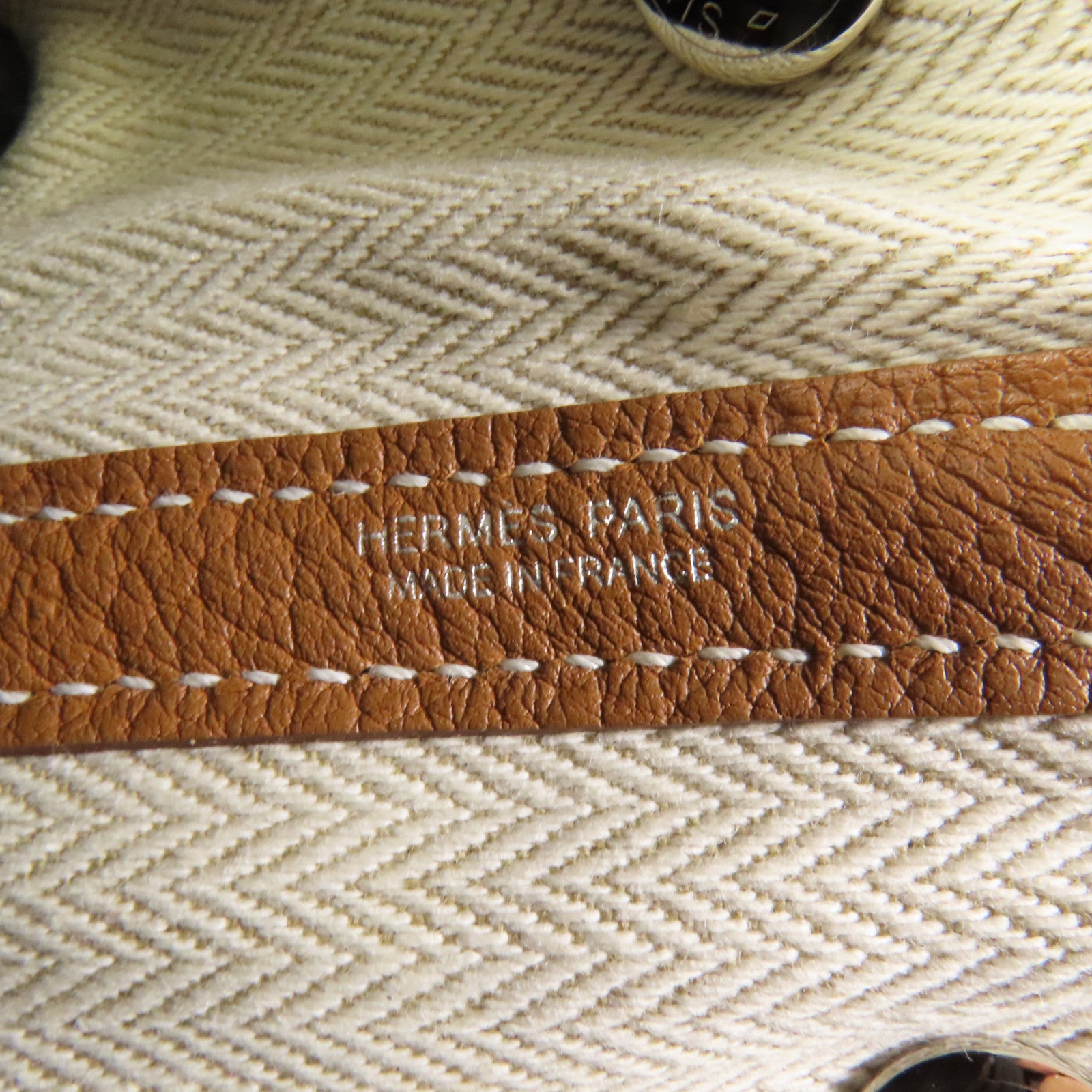 HERMES Negonda皮革Garden Party TPM銀扣手挽袋Havanne