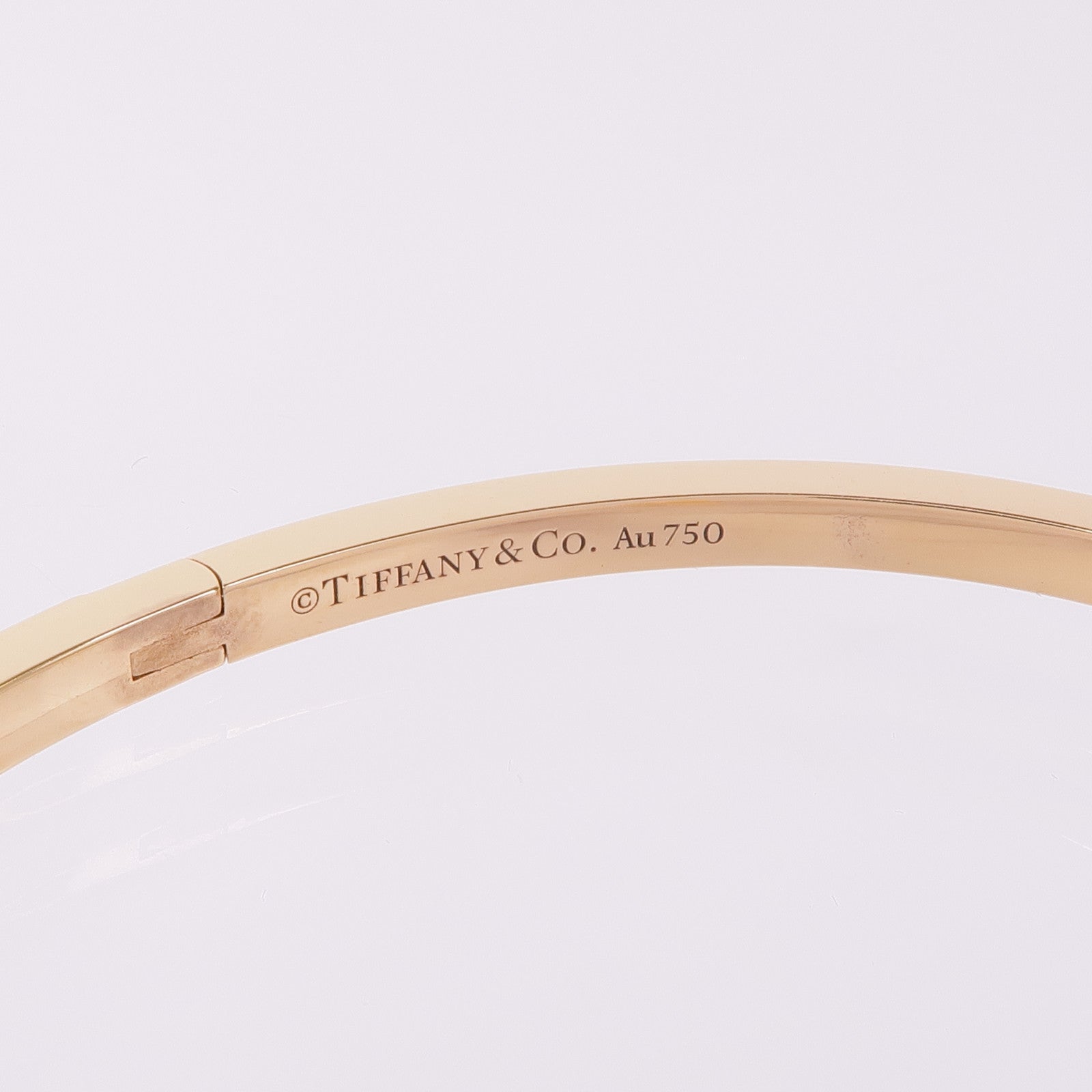 TIFFANY＆CO 18K玫瑰金T1 Narrow Hinged Bangle手鐲
