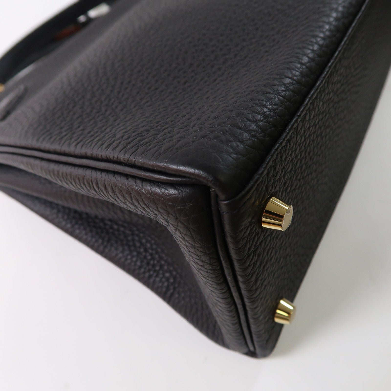 HERMES Togo皮革Kelly 28 Touch金扣手挽肩背兩用袋黑色
