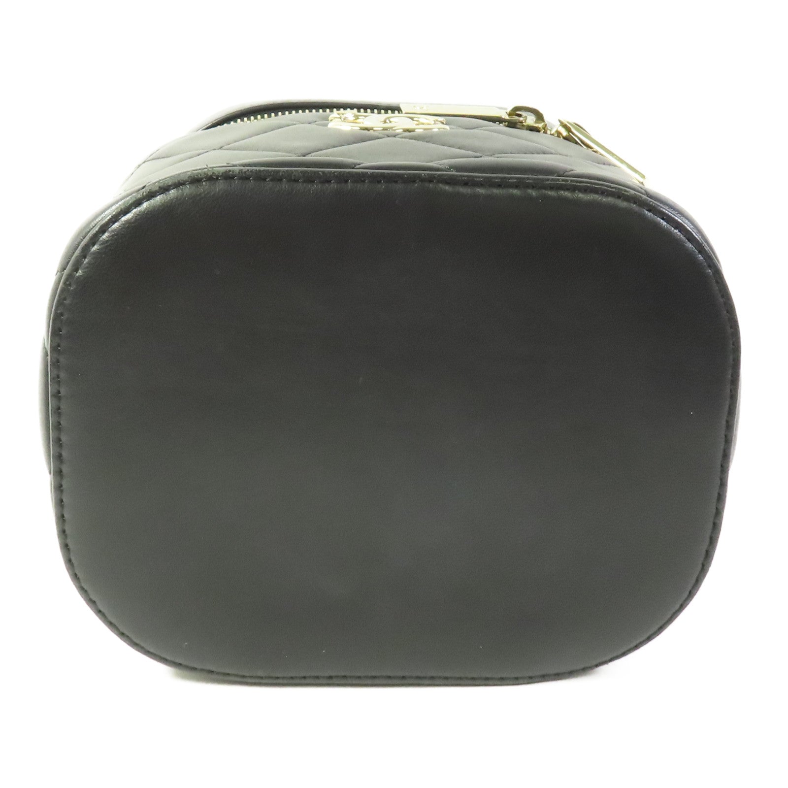 CHANEL CC GHW Trendy CC Vanity Case 2 Way Shoulder Bag Lambskin Leather Black