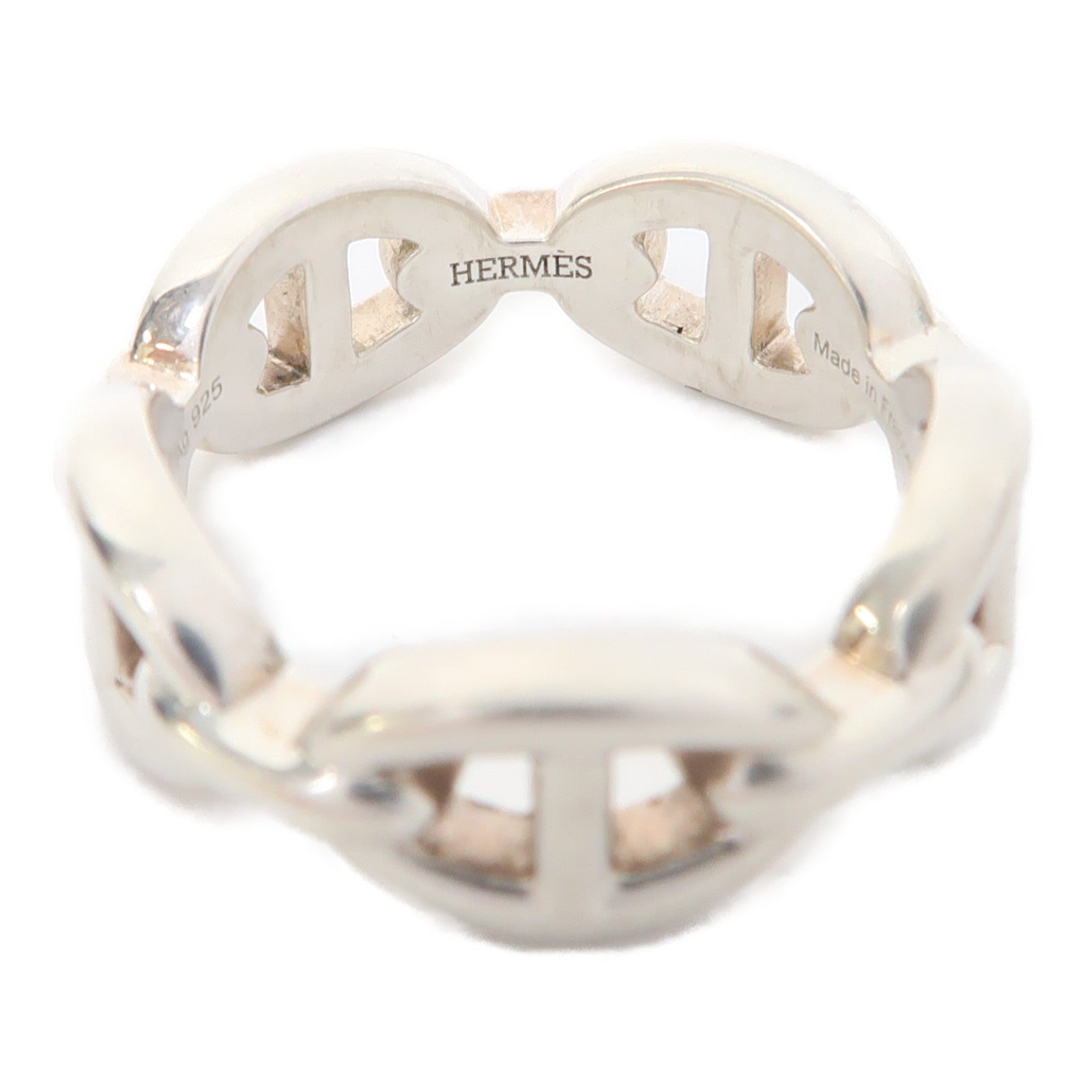 HERMES 925純銀Chain D'Ancre Ring戒指US#6.5