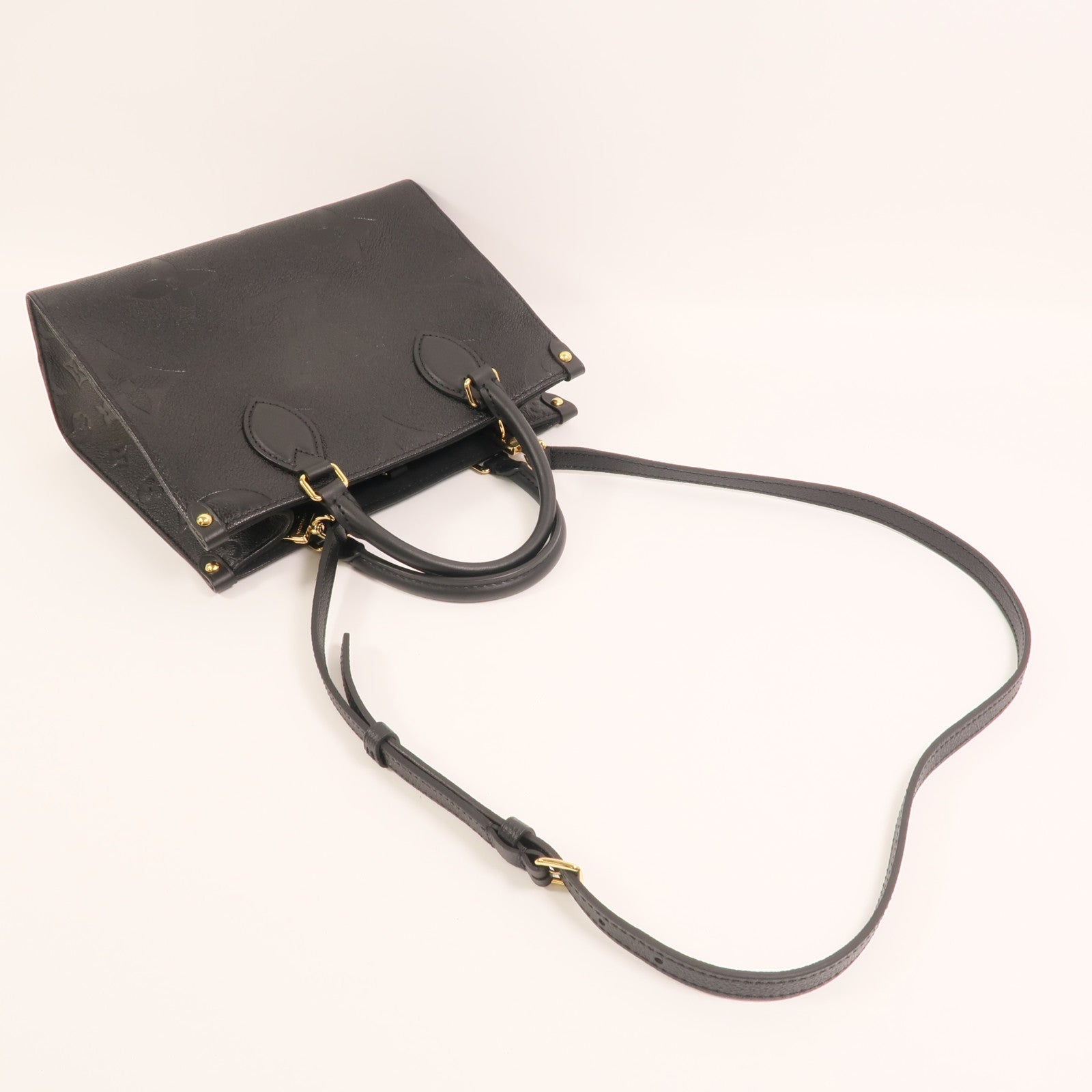 LOUIS VUITTON Monogram Empreinte On The Go PM金扣手挽肩背兩用袋