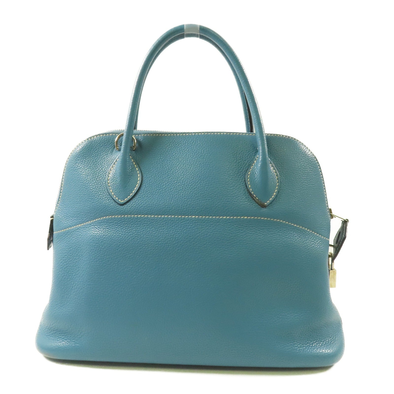 HERMES PHW Bolide 31 2way Shoulder Bag Clemence Leather Bleu Jean