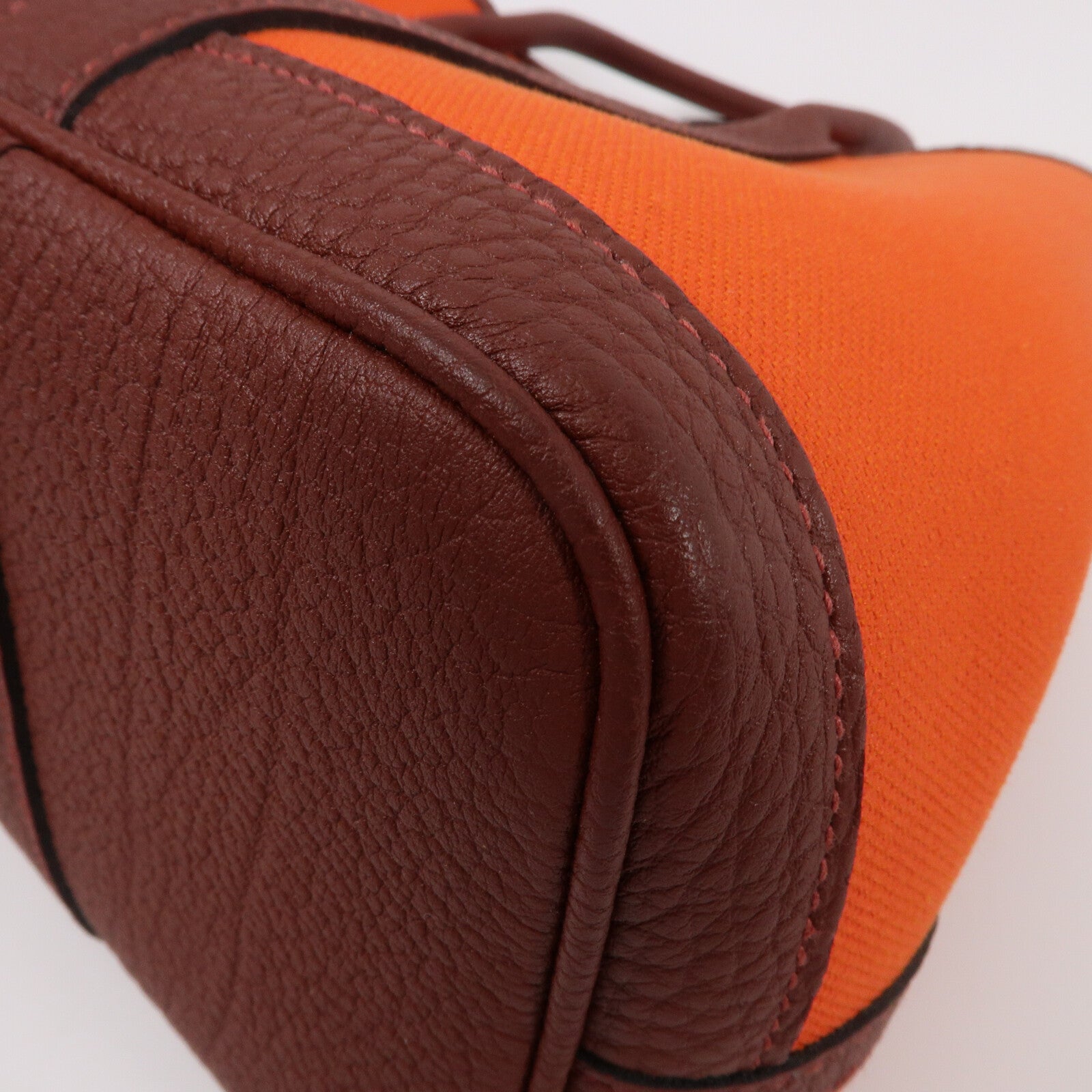 HERMES 帆布Garden Party TPM手挽袋Capucine/Rough H