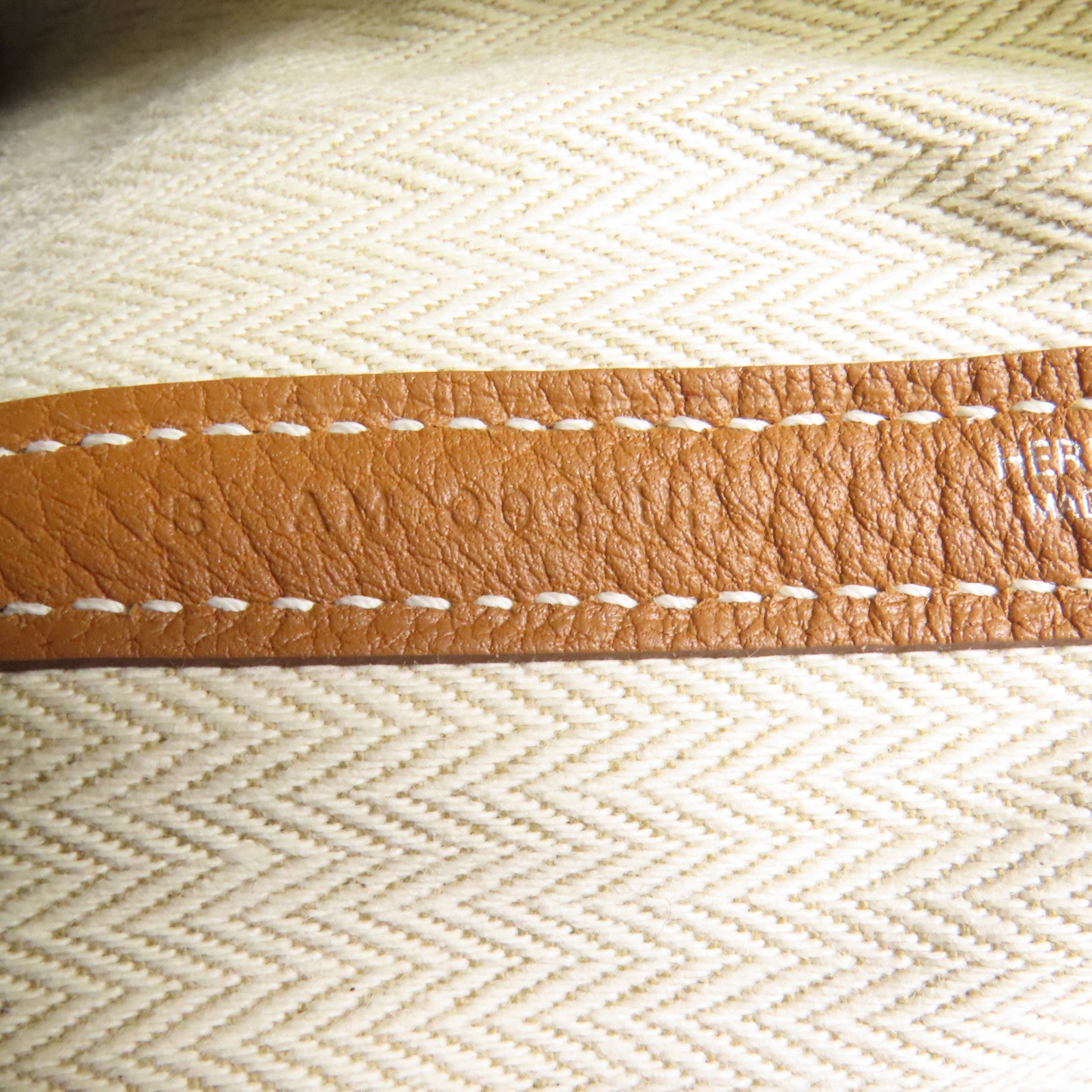 HERMES Negonda皮革Garden Party TPM銀扣手挽袋Havanne