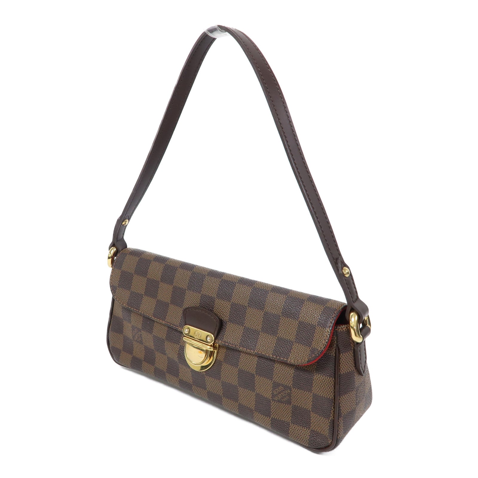 LOUIS VUITTON Damier Ebene Ravello PM金扣肩背袋啡色