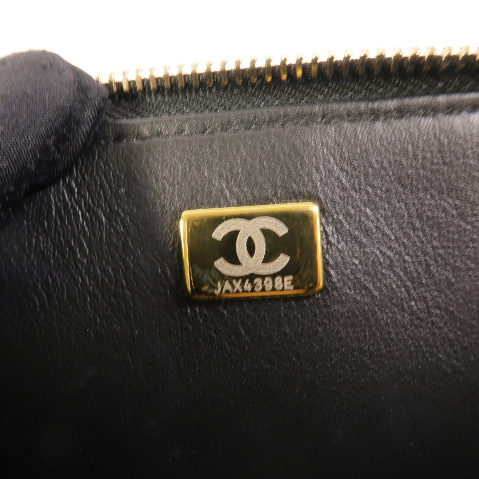 CHANEL 羊皮皮革Vanity Case鏈帶手挽肩背兩用袋