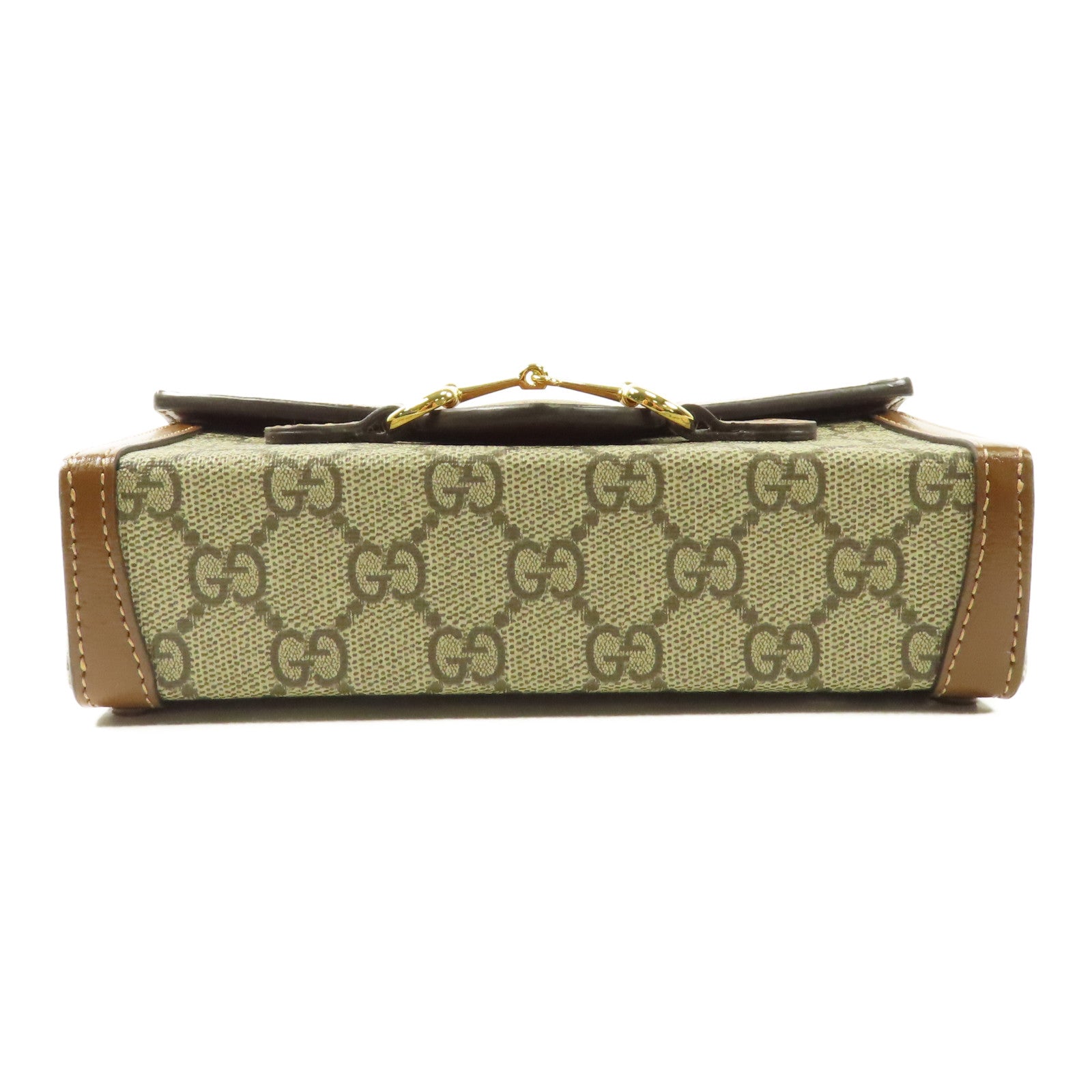 GUCCI 塗層帆布Horsebit 1955 Mini金扣肩背袋
