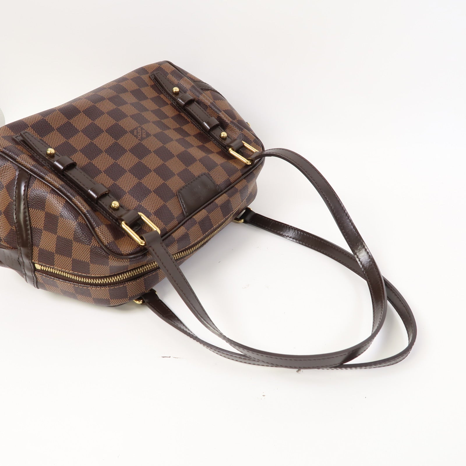 LOUIS VUITTON 【激減優惠】Damier Rivington金扣肩背袋啡色
