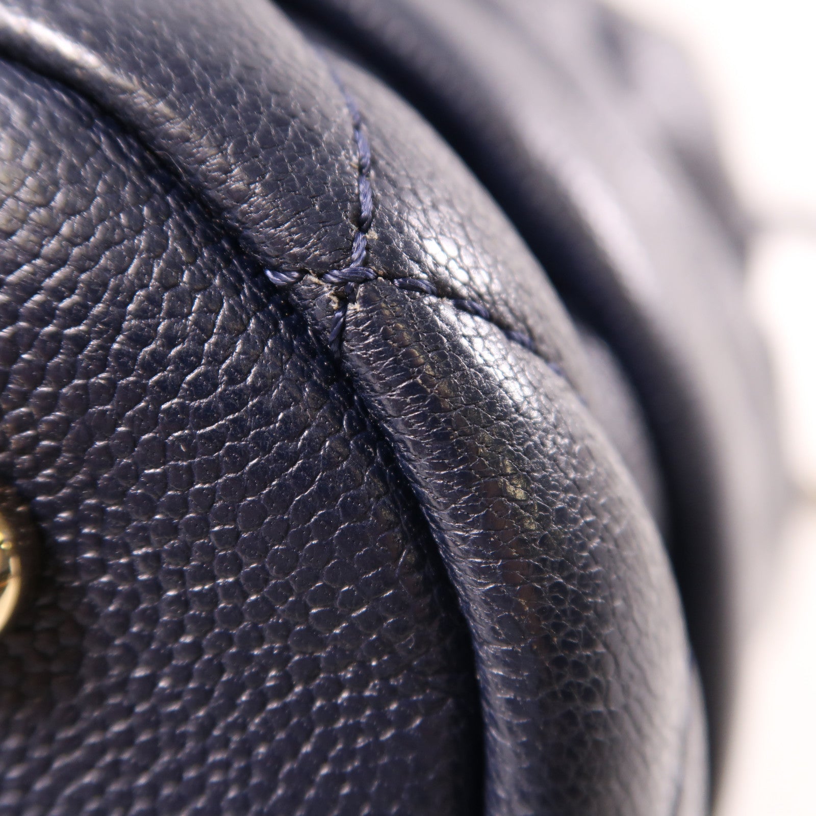 CHANEL CC GHW Bucket Bag 2 Way Shoulder Bag Handbag AS0895 Calfskin Leather Navy