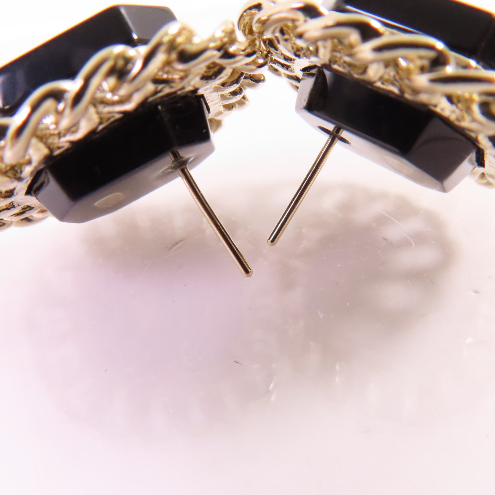 CHANEL 金屬/PVC CC Earring金扣耳環