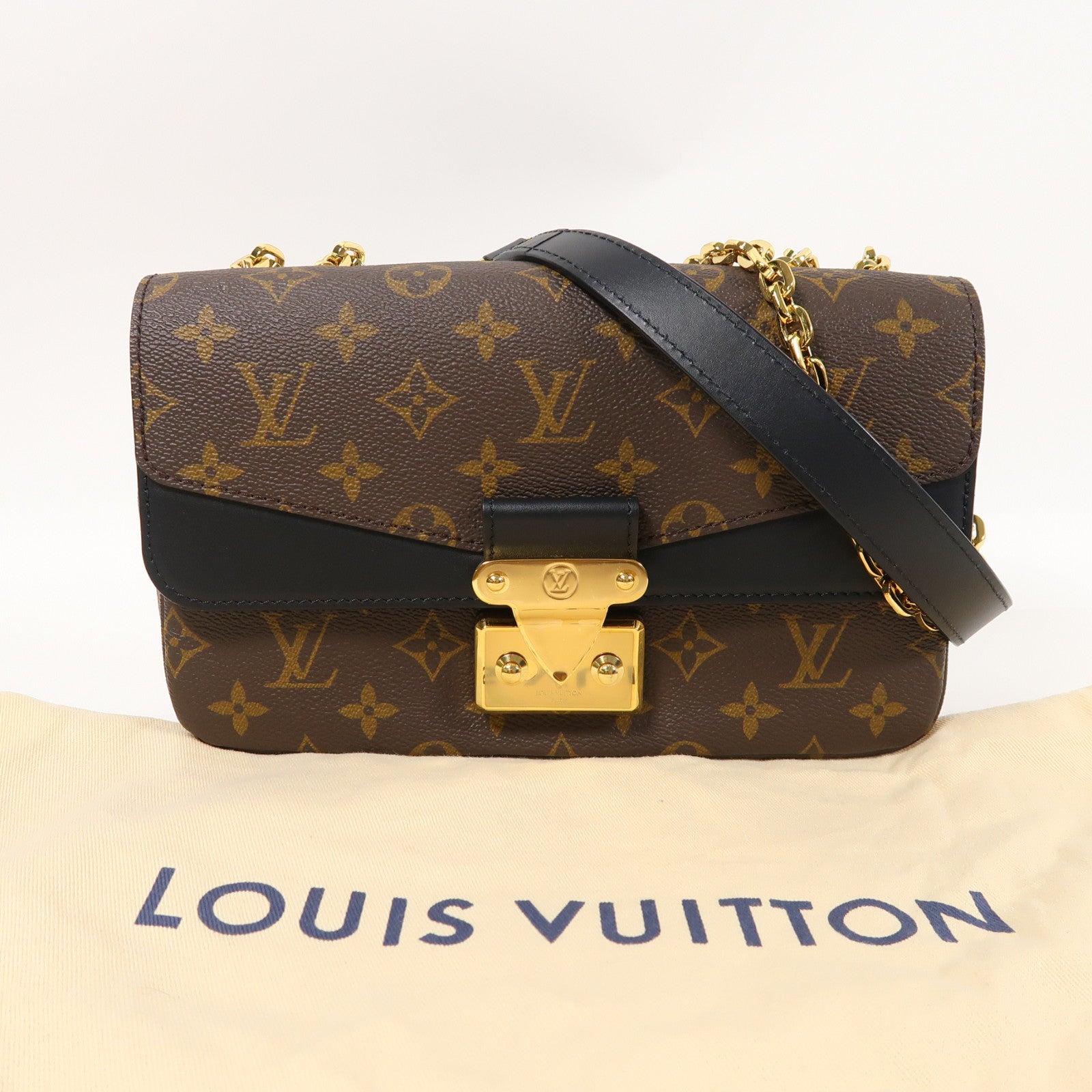 ☆美品☆LOUIS VUITTON LOUIS VUITTON 【激減優惠】Monogram Marceau金扣肩背袋啡色