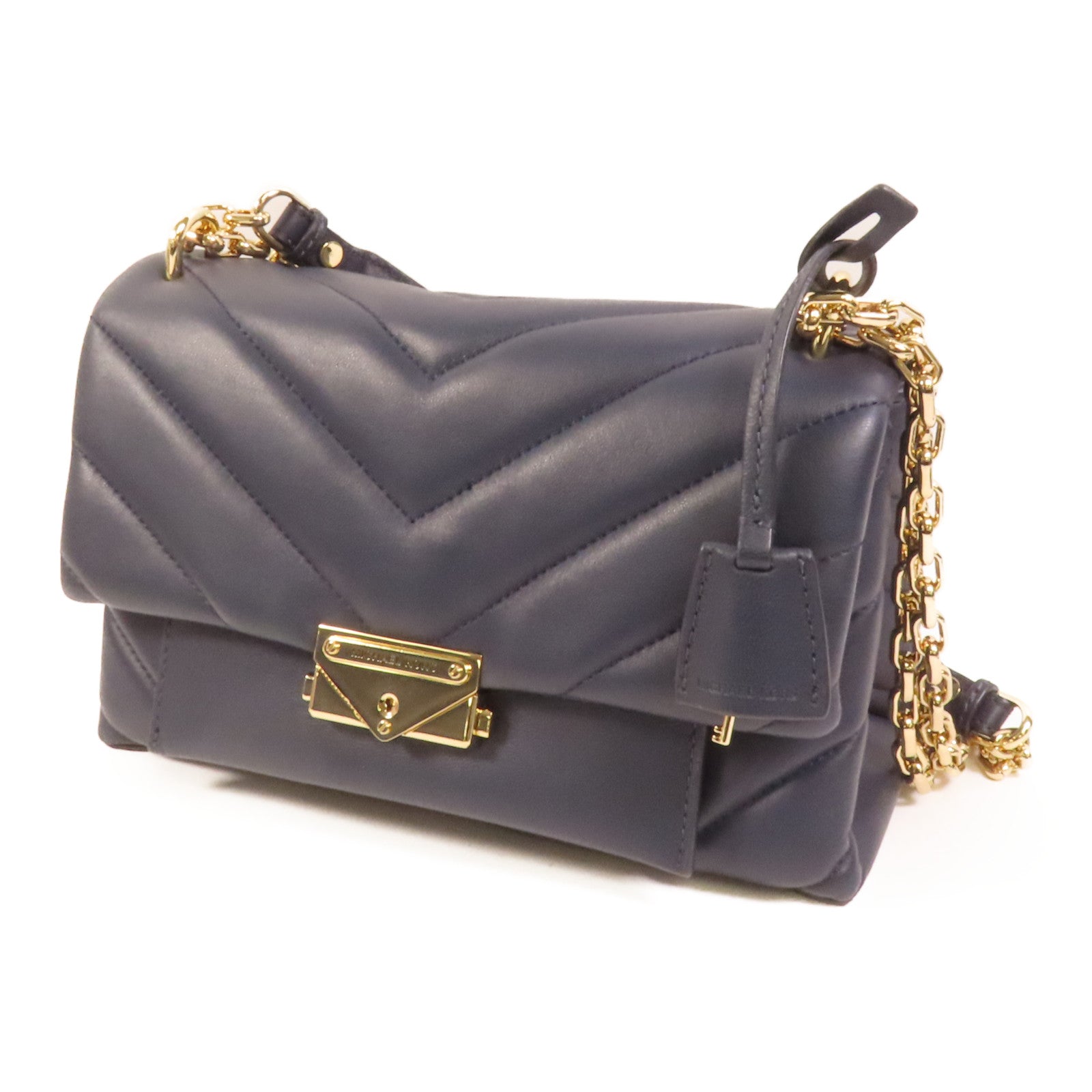 Michael Kors 牛皮皮革Chain Shoulder金扣肩背袋