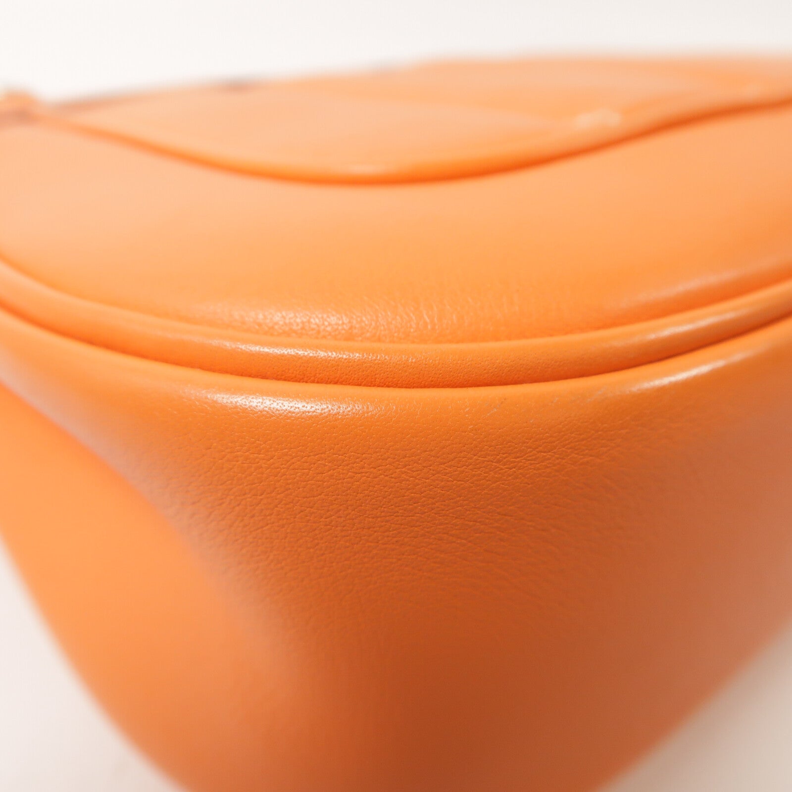 HERMES Swift皮革Mini Berline銀扣肩背袋Feu