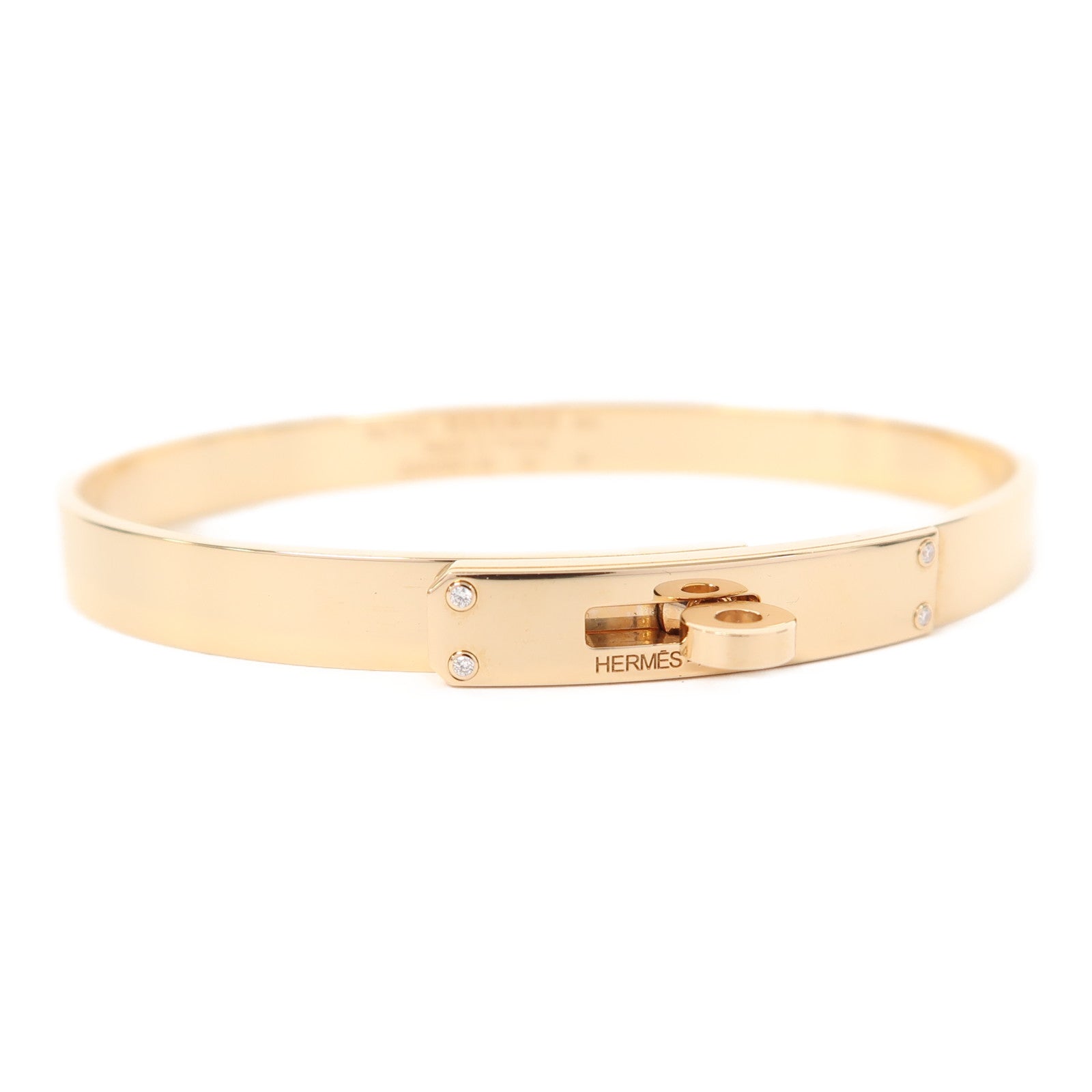 HERMES 18K玫瑰金Kelly Bracelet手鐲