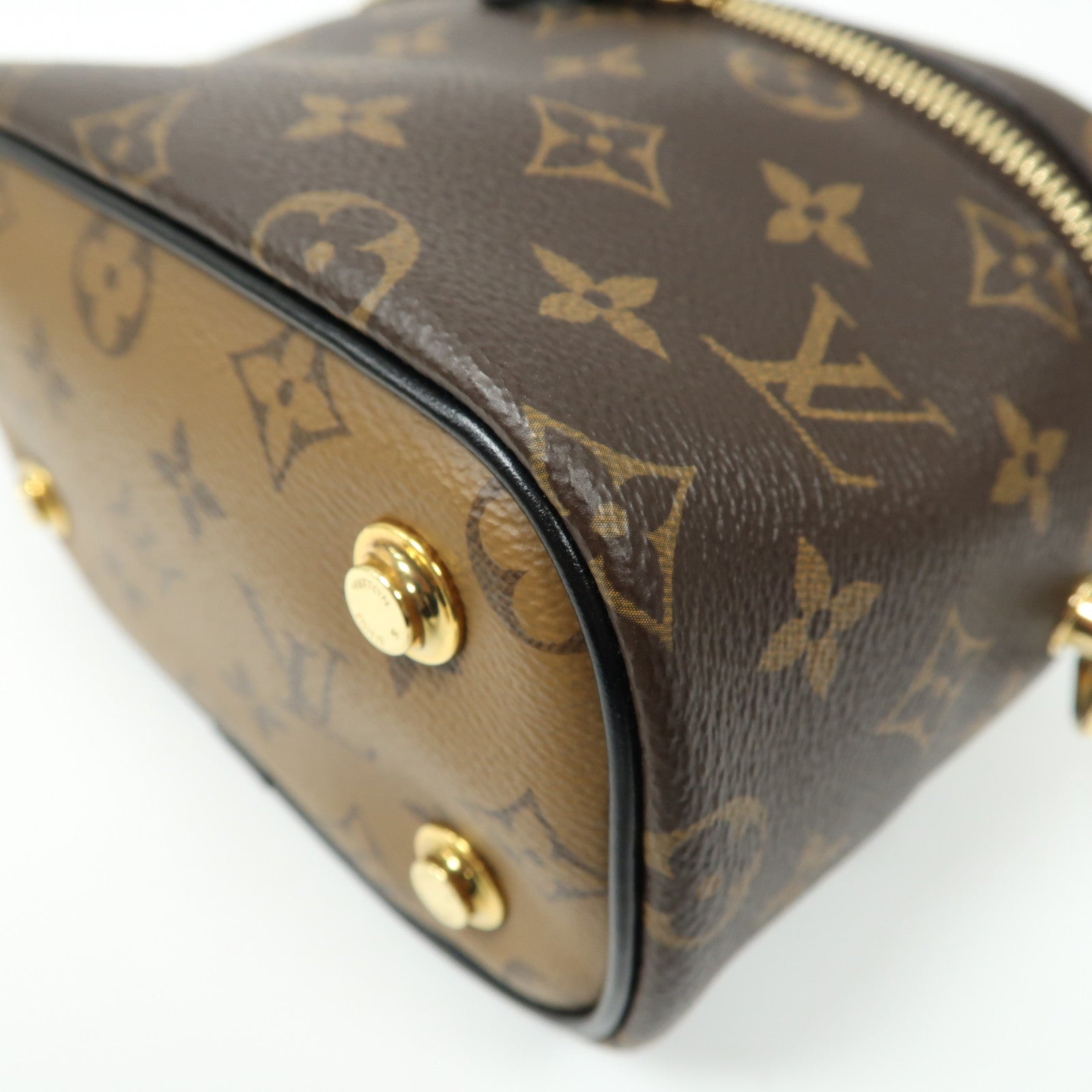 LOUIS VUITTON LV GHW Vanity 2 Way Bag Handbag M45165 Monogram Reverse Brown