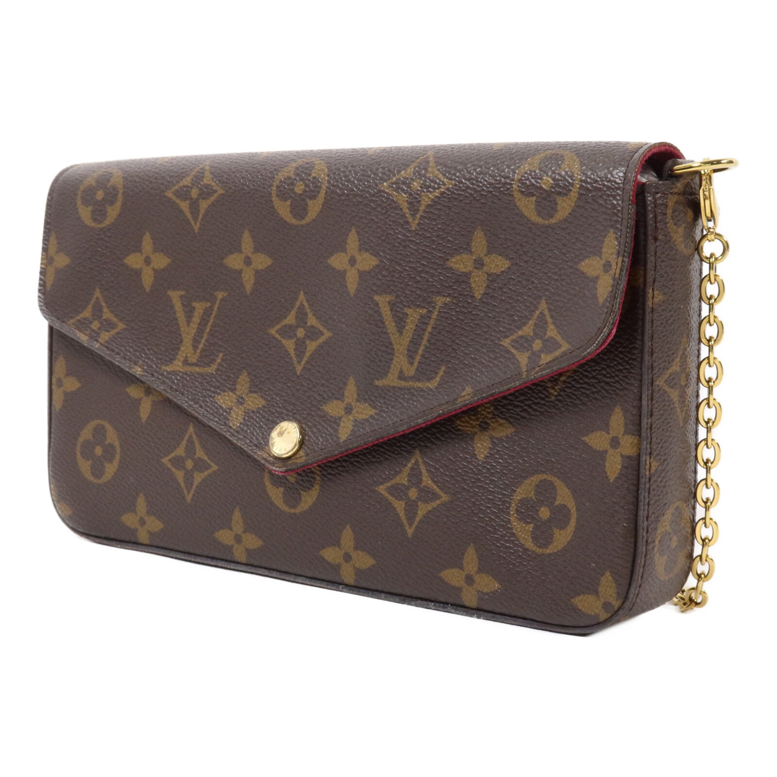 LOUIS VUITTON Monogram Pochette Felicie鏈帶肩背袋