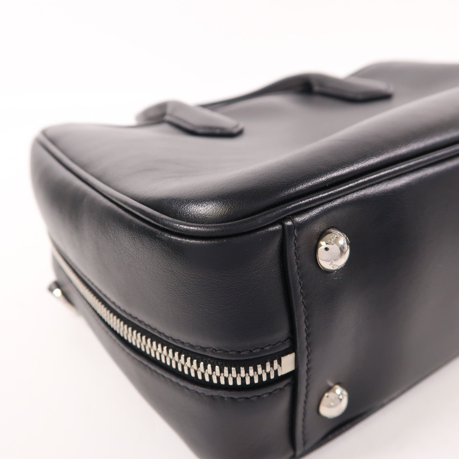 PRADA SHW 2 Way Shoulder Bag 1BB045 Calfskin Leather Black