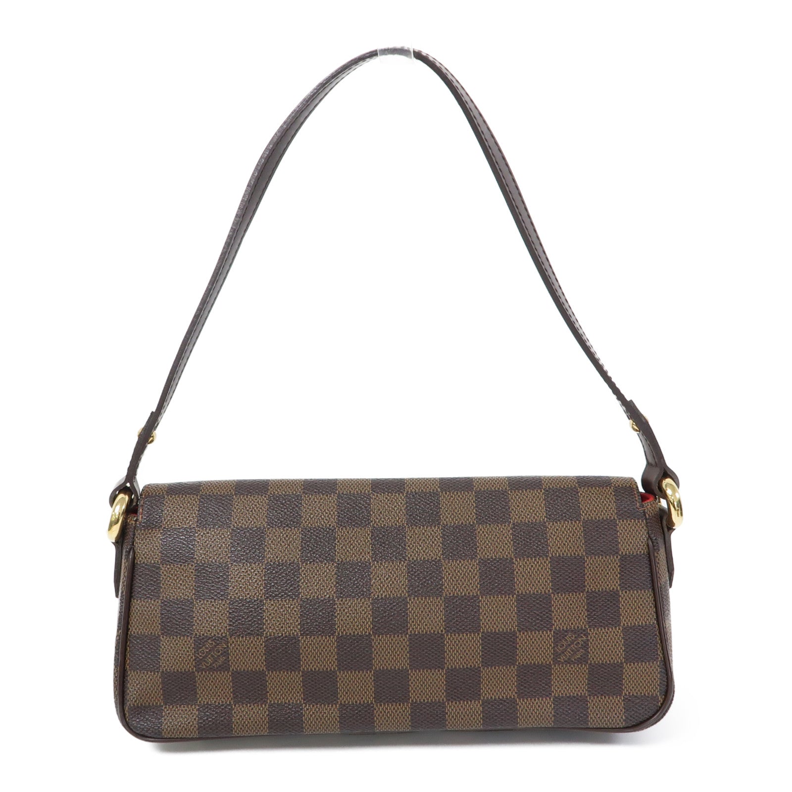 LOUIS VUITTON Damier Ebene Ravello PM金扣肩背袋啡色