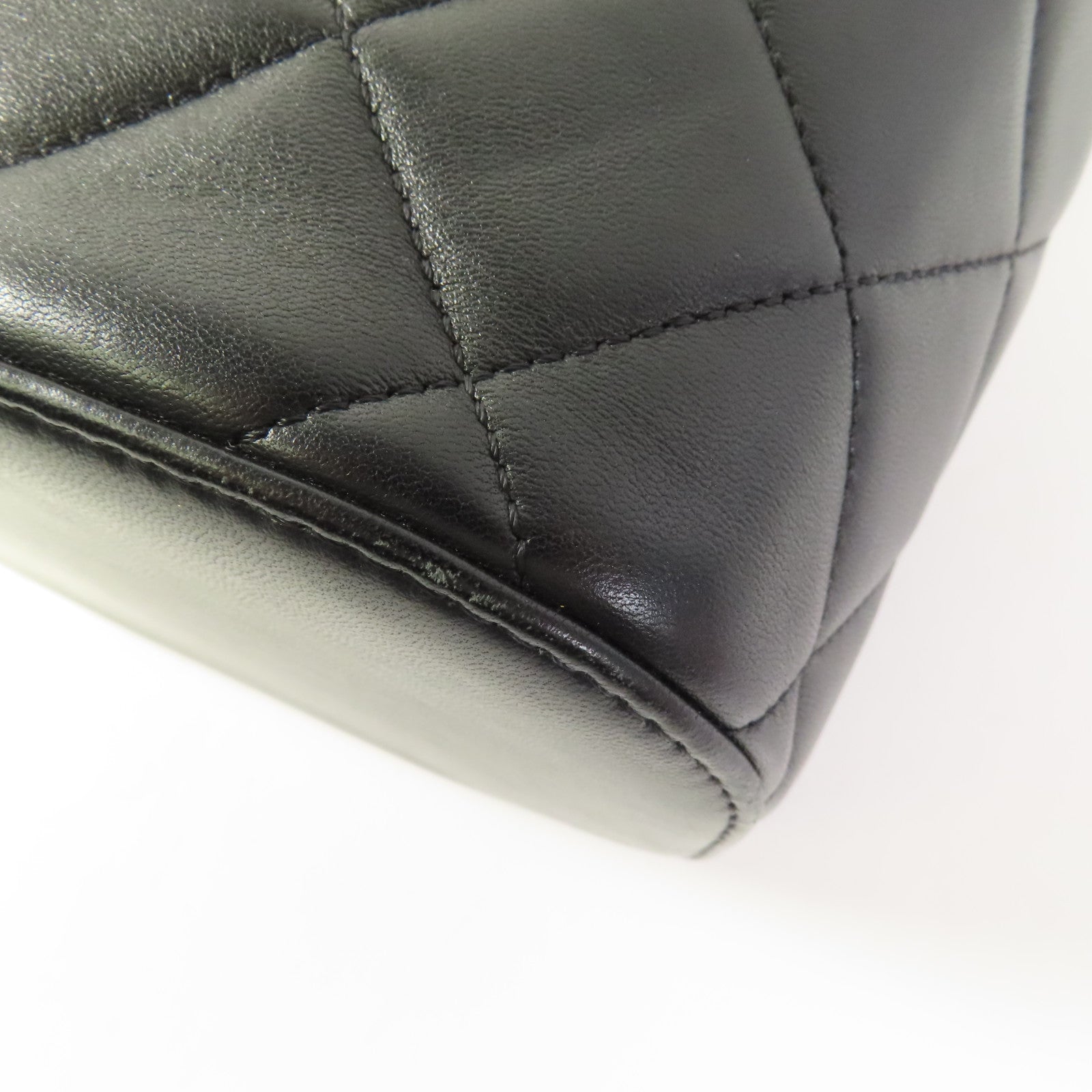 CHANEL CC GHW Trendy CC Vanity Case 2 Way Shoulder Bag Lambskin Leather Black