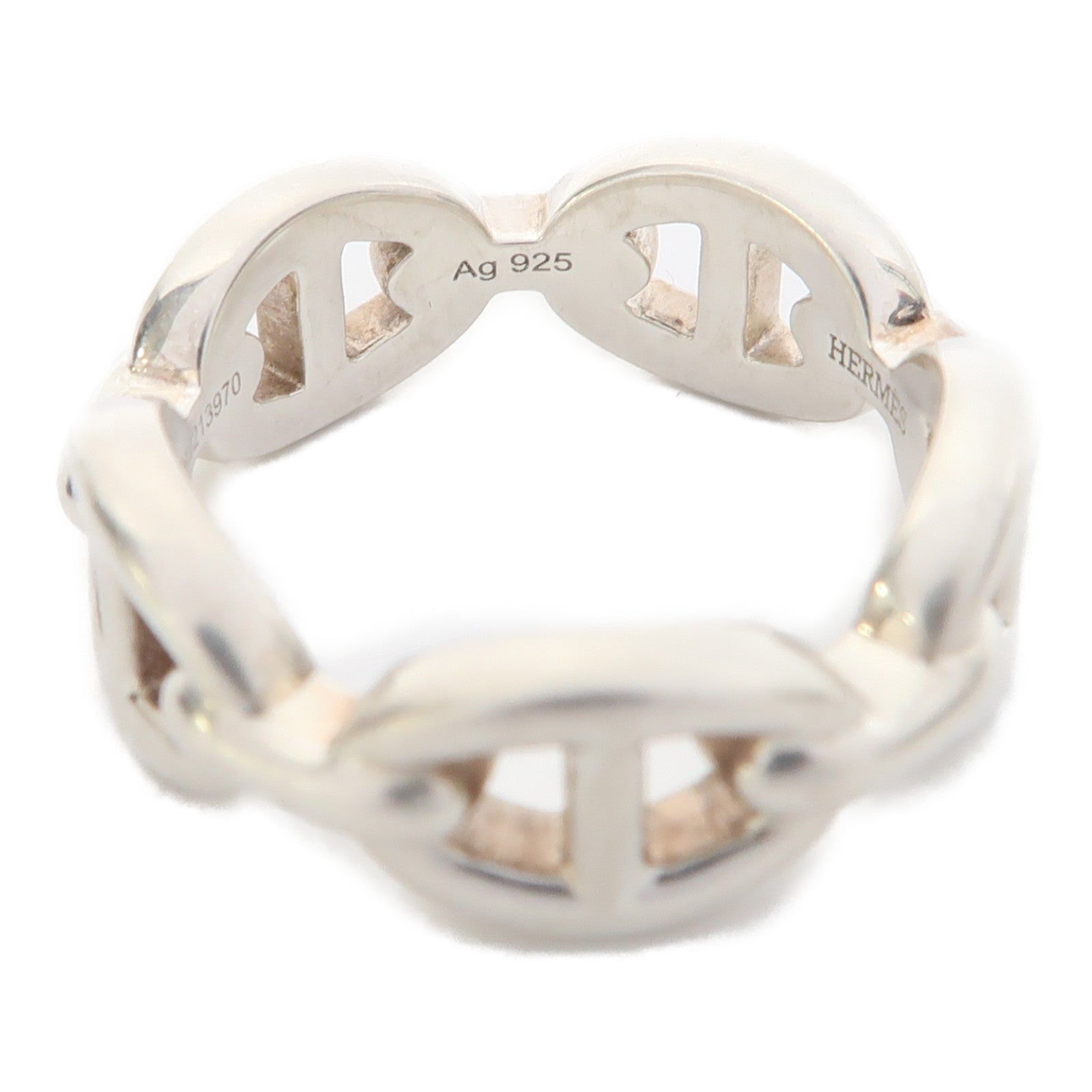 HERMES 925純銀Chain D'Ancre Ring戒指US#6.5