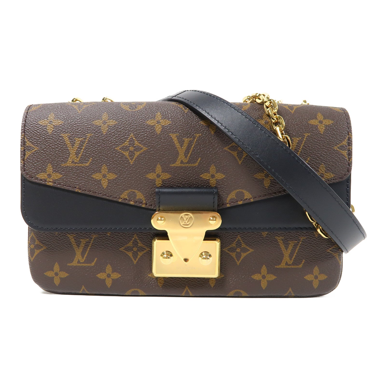 LOUIS VUITTON 【激減優惠】Monogram Marceau金扣肩背袋啡色/黑色
