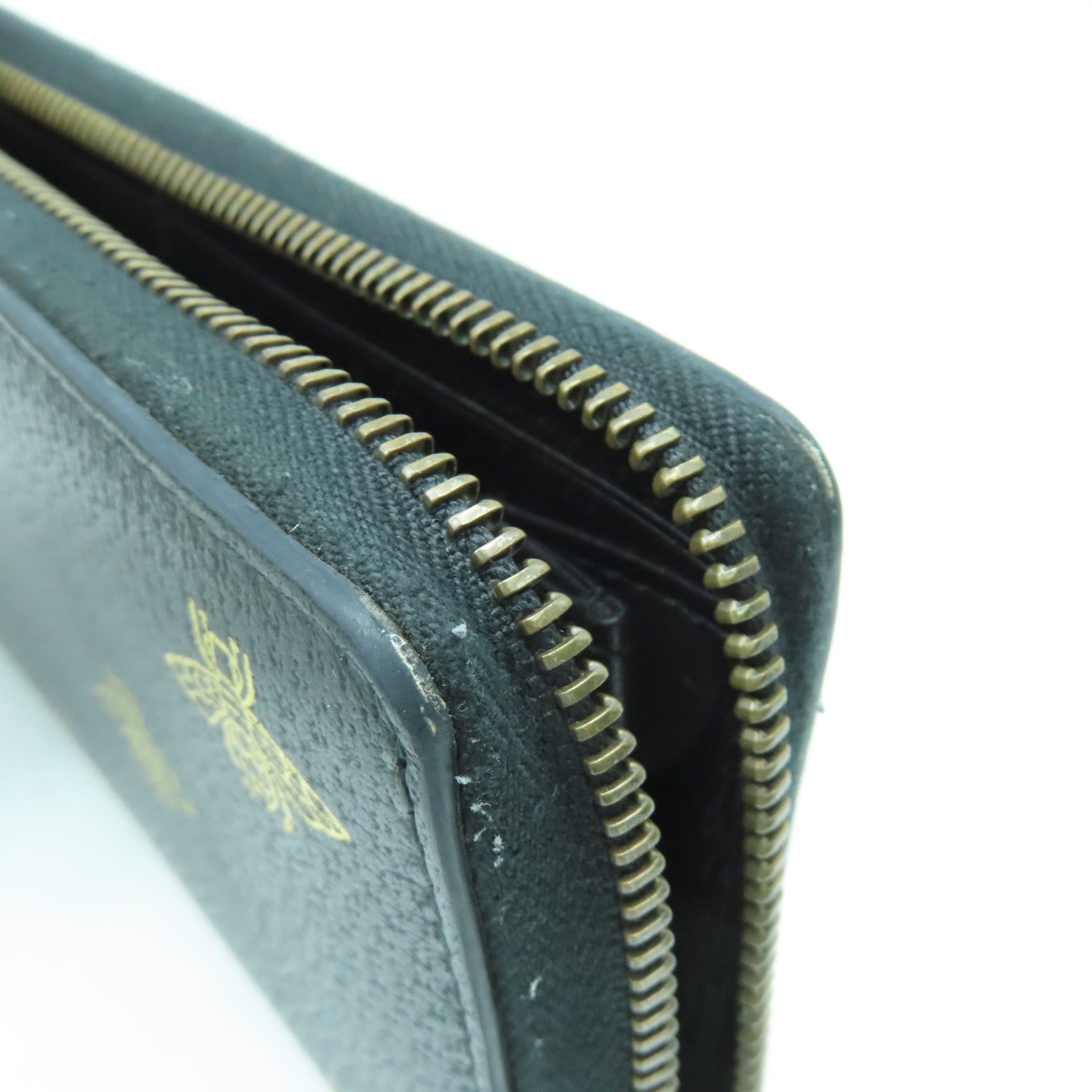 GUCCI 牛皮皮革Long Wallet金扣長錢包黑色