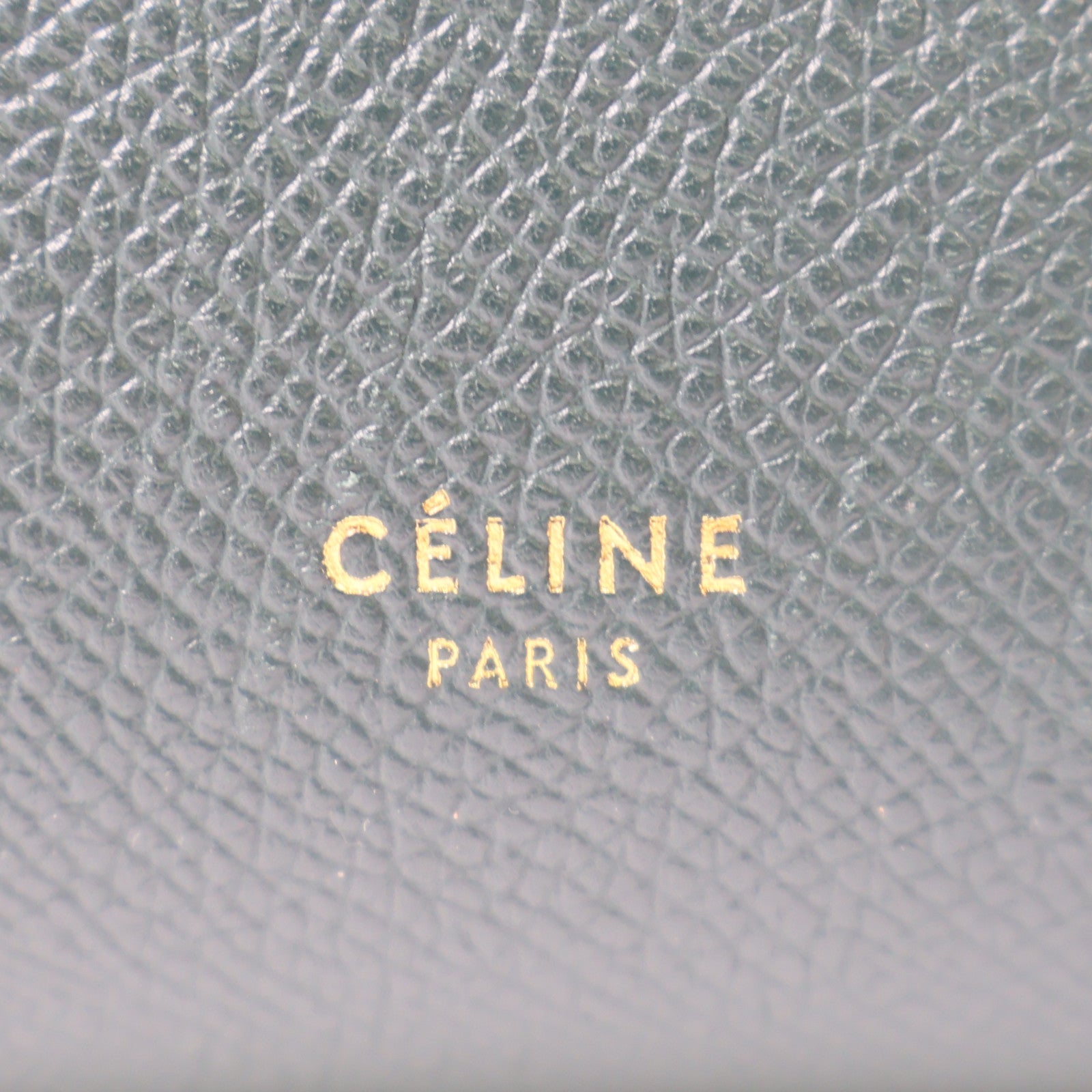 CELINE 牛皮皮革Belt Bag金扣手挽肩背兩用袋綠色
