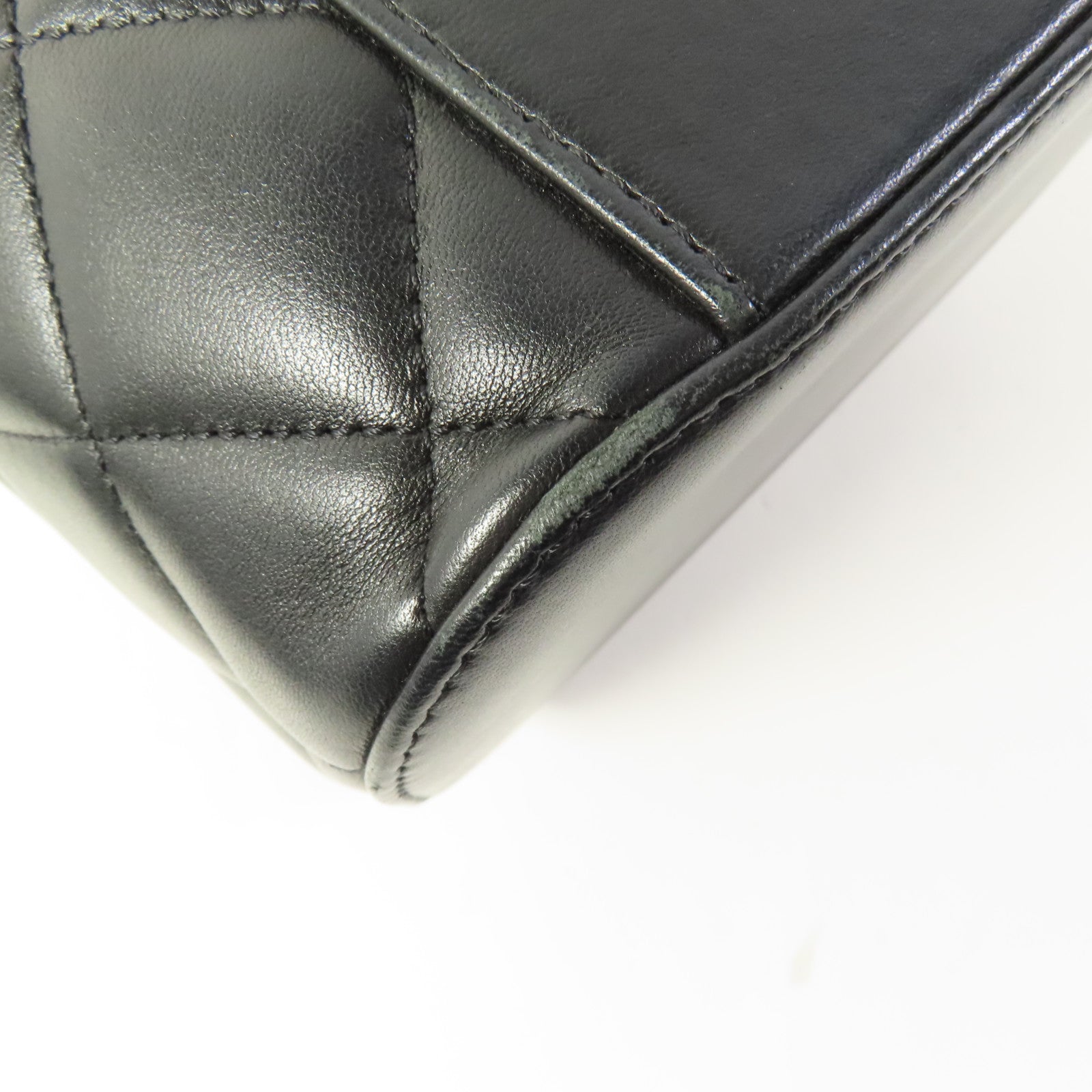 CHANEL CC GHW Trendy CC Vanity Case 2 Way Shoulder Bag Lambskin Leather Black