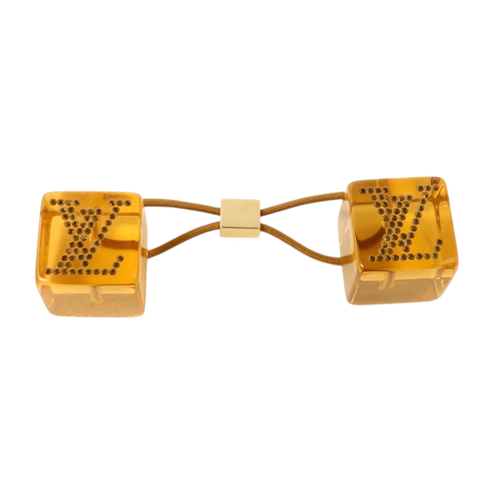 LOUIS VUITTON PVC Hair Cube金扣髮圈