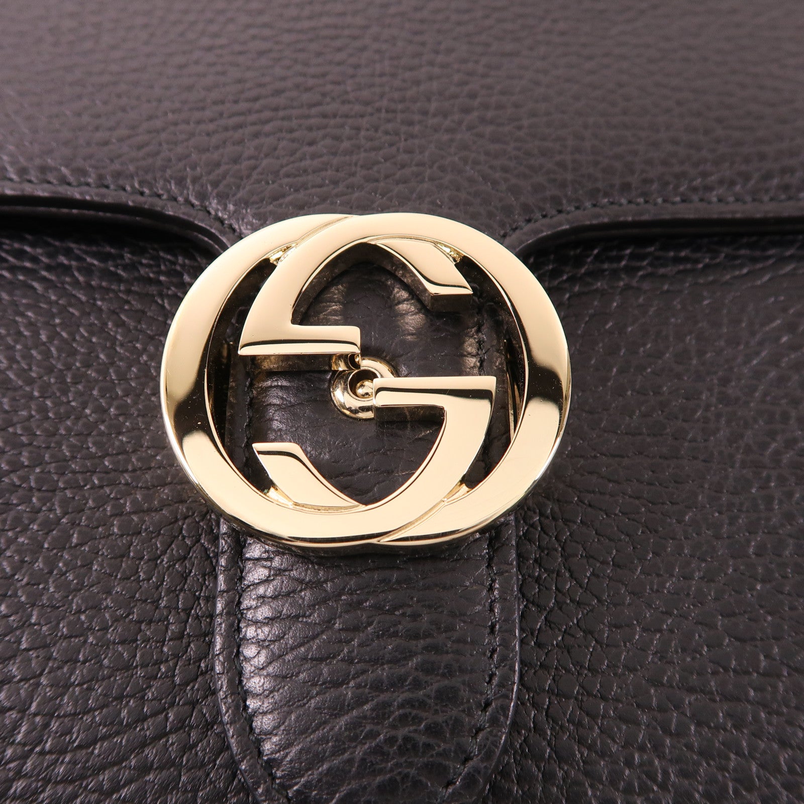 GUCCI 【激減優惠】牛皮皮革Chain Shoulder金扣鏈帶肩背袋