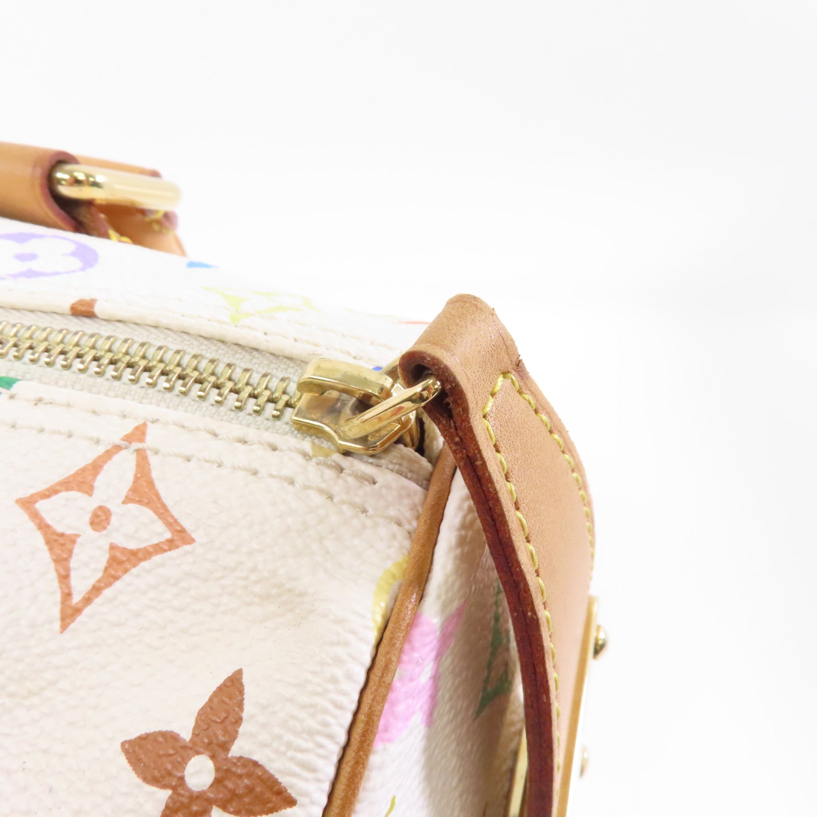 LOUIS VUITTON Monogram Multicolor Multi Speedy 30金扣手挽袋白色/多色