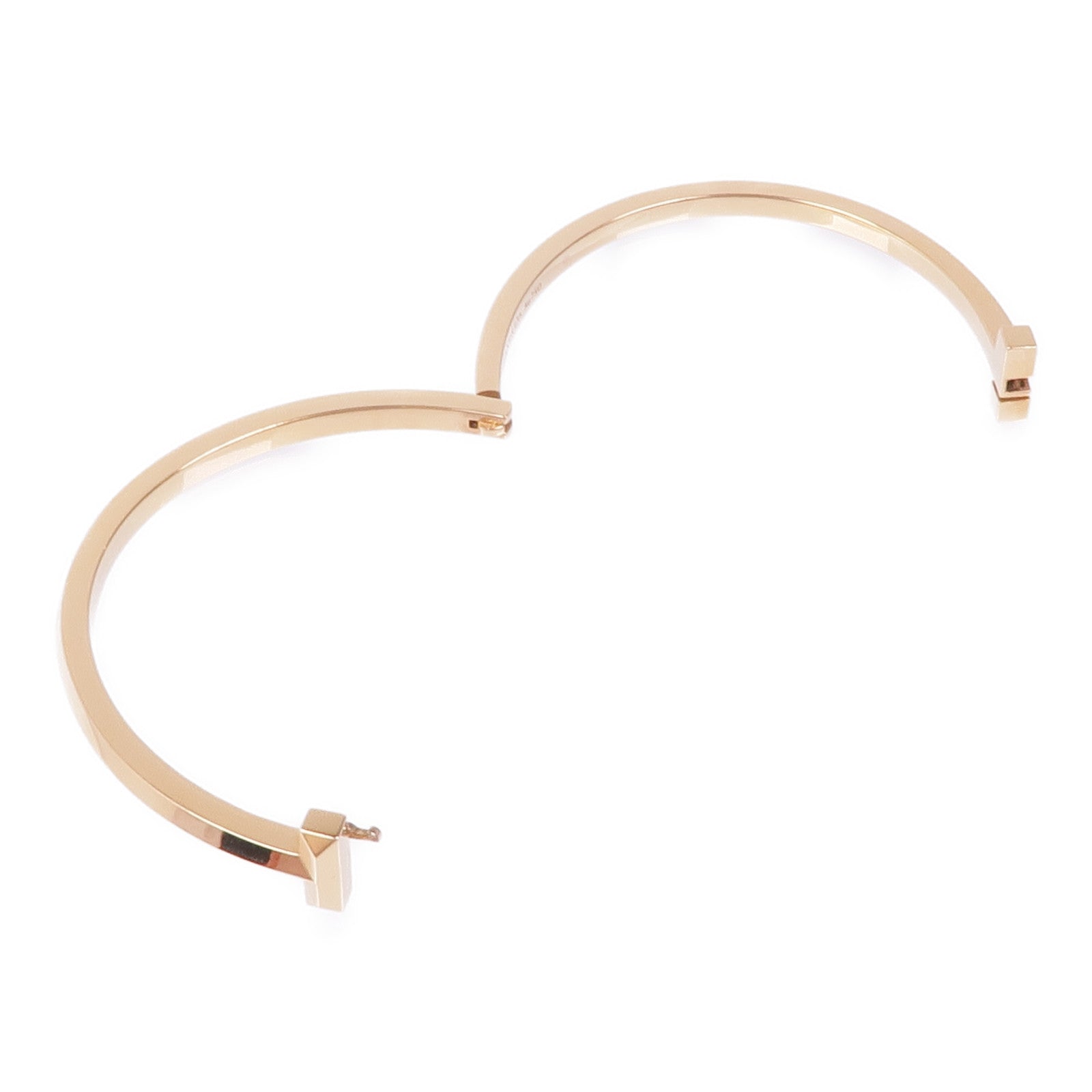 TIFFANY＆CO 18K玫瑰金T1 Narrow Hinged Bangle手鐲