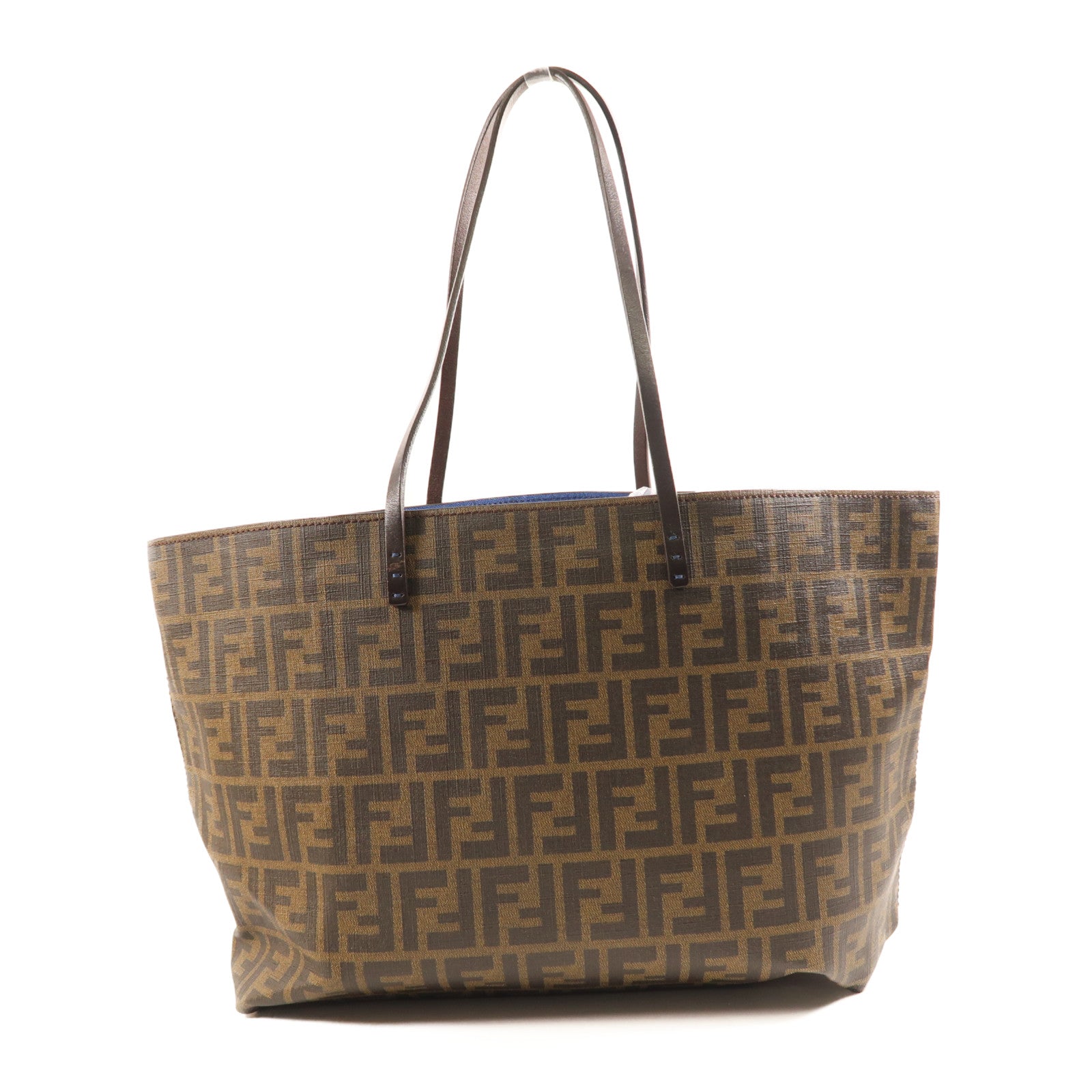 FENDI 塗層帆布Tote Bag金扣肩背袋