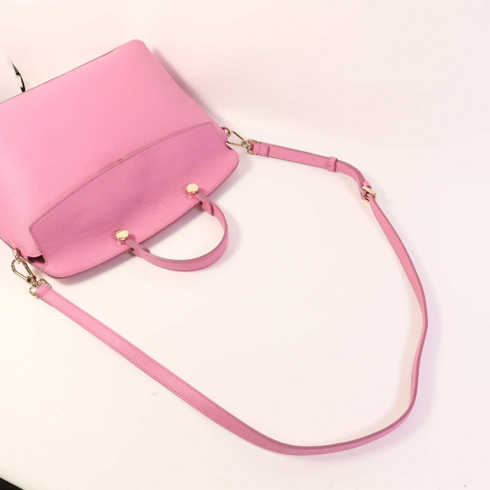 Furla 牛皮皮革2 Way Shoulder金扣手挽肩背兩用袋