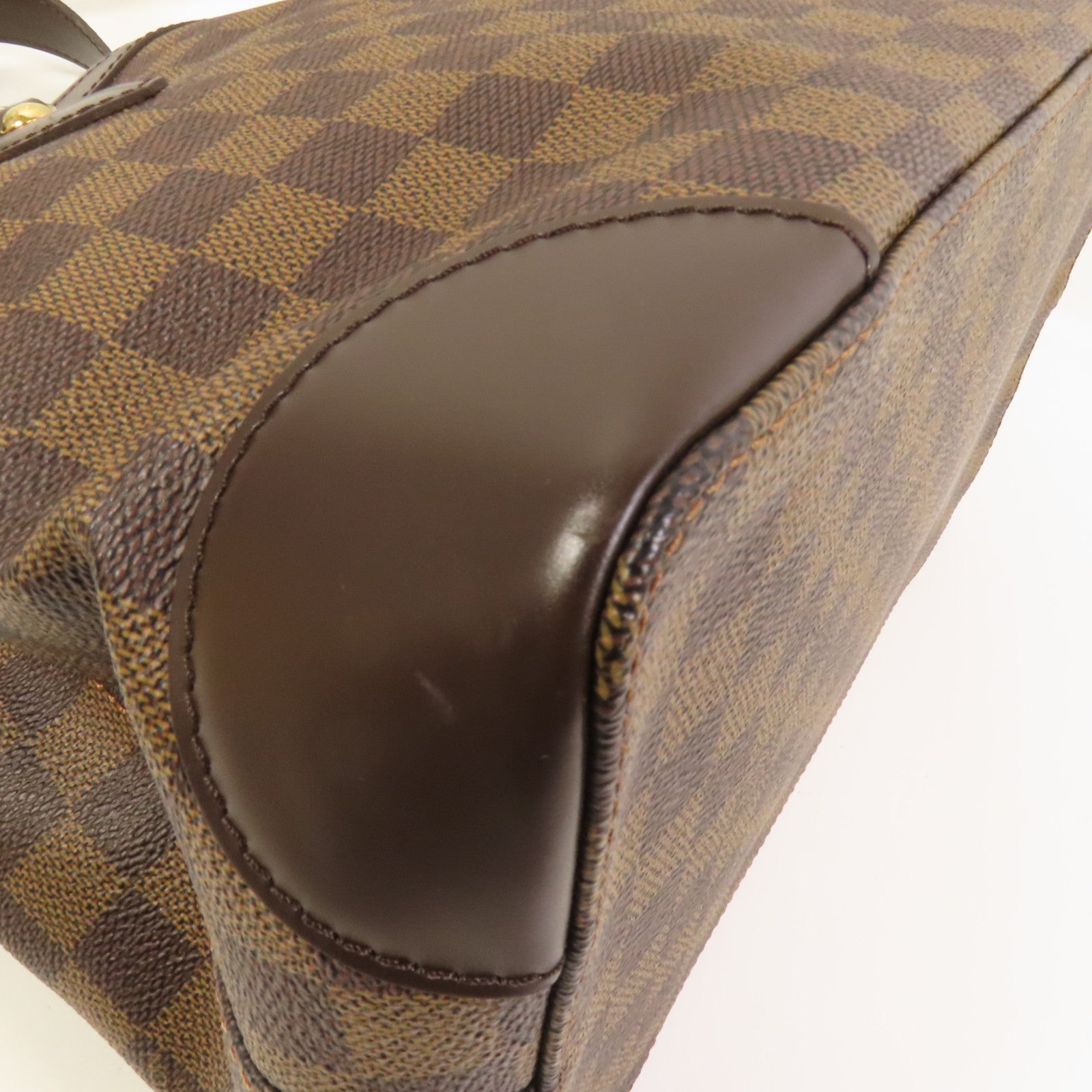 LOUIS VUITTON Damier Hampstead PM金扣手挽袋