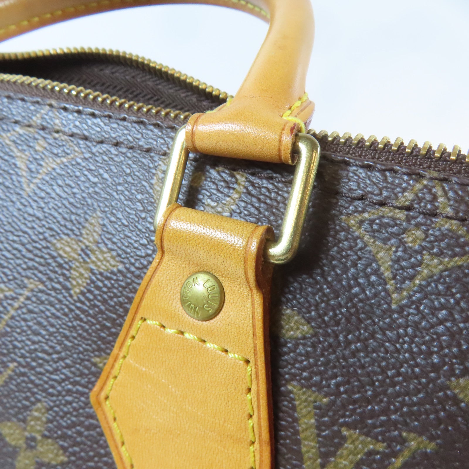 LOUIS VUITTON Monogram Speedy 25金扣手挽袋啡色