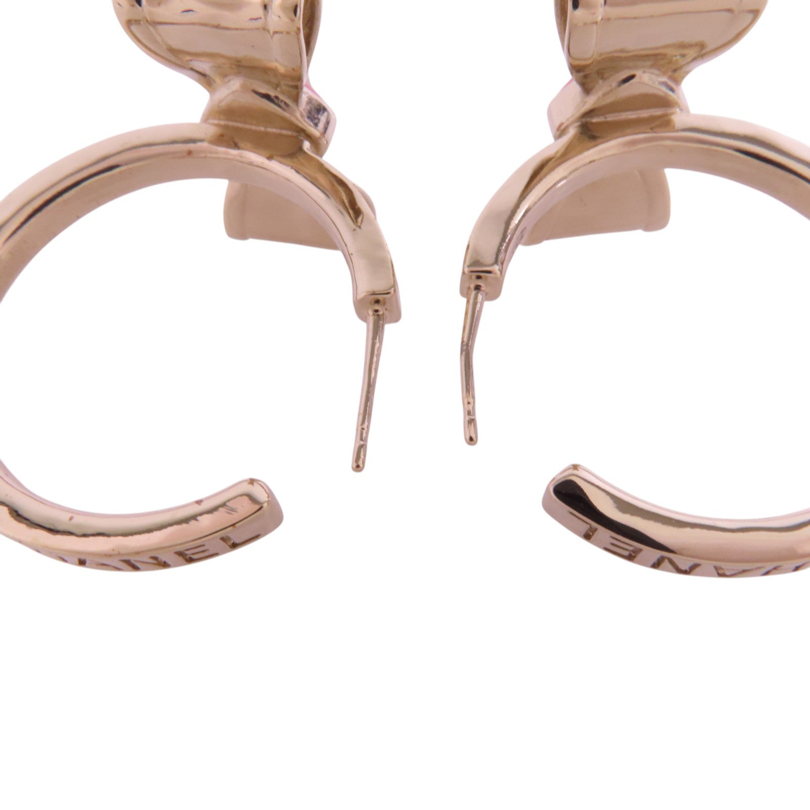 CHANEL 金屬/PVC Earrings金扣耳環