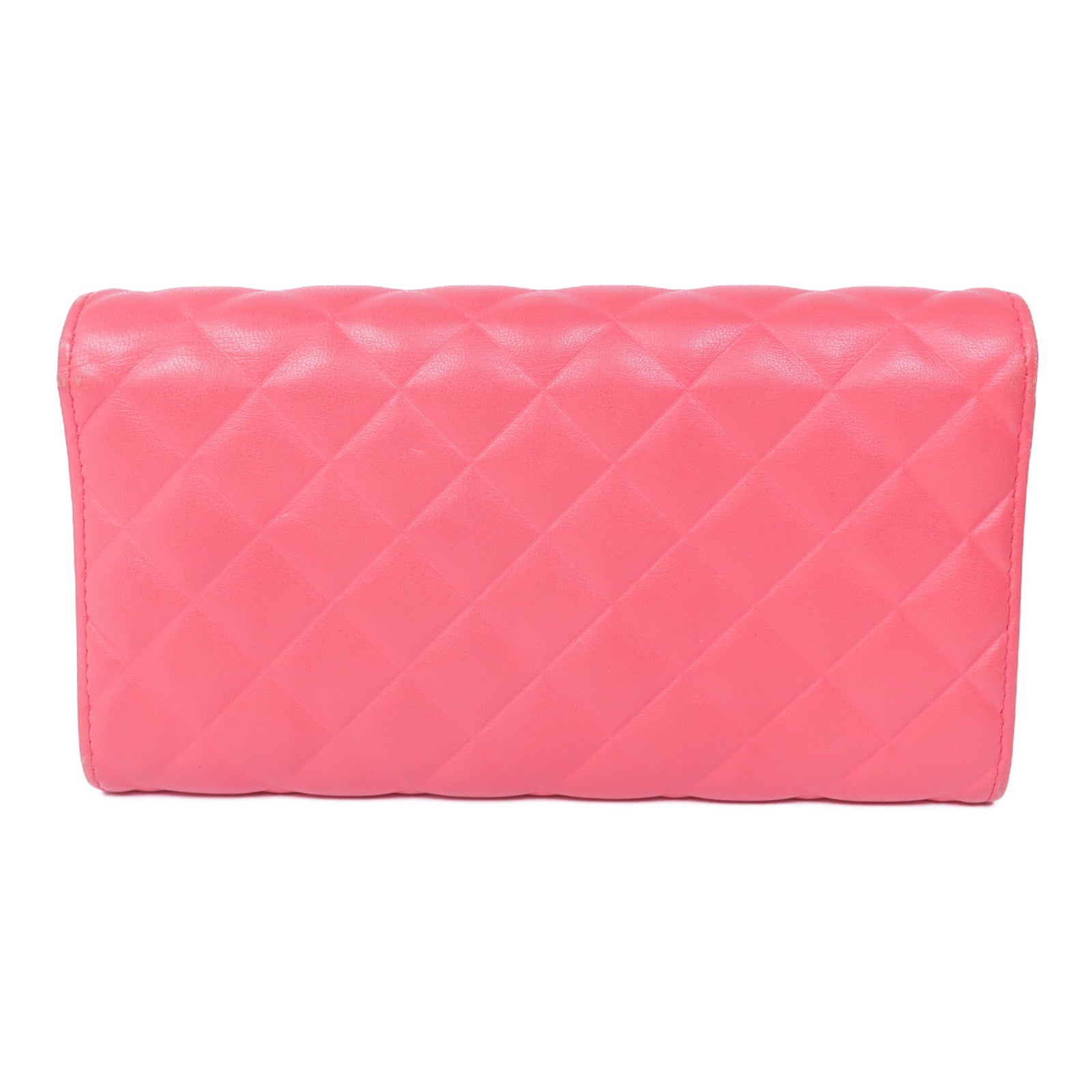 CHANEL 皮革Long Wallet金扣長錢包