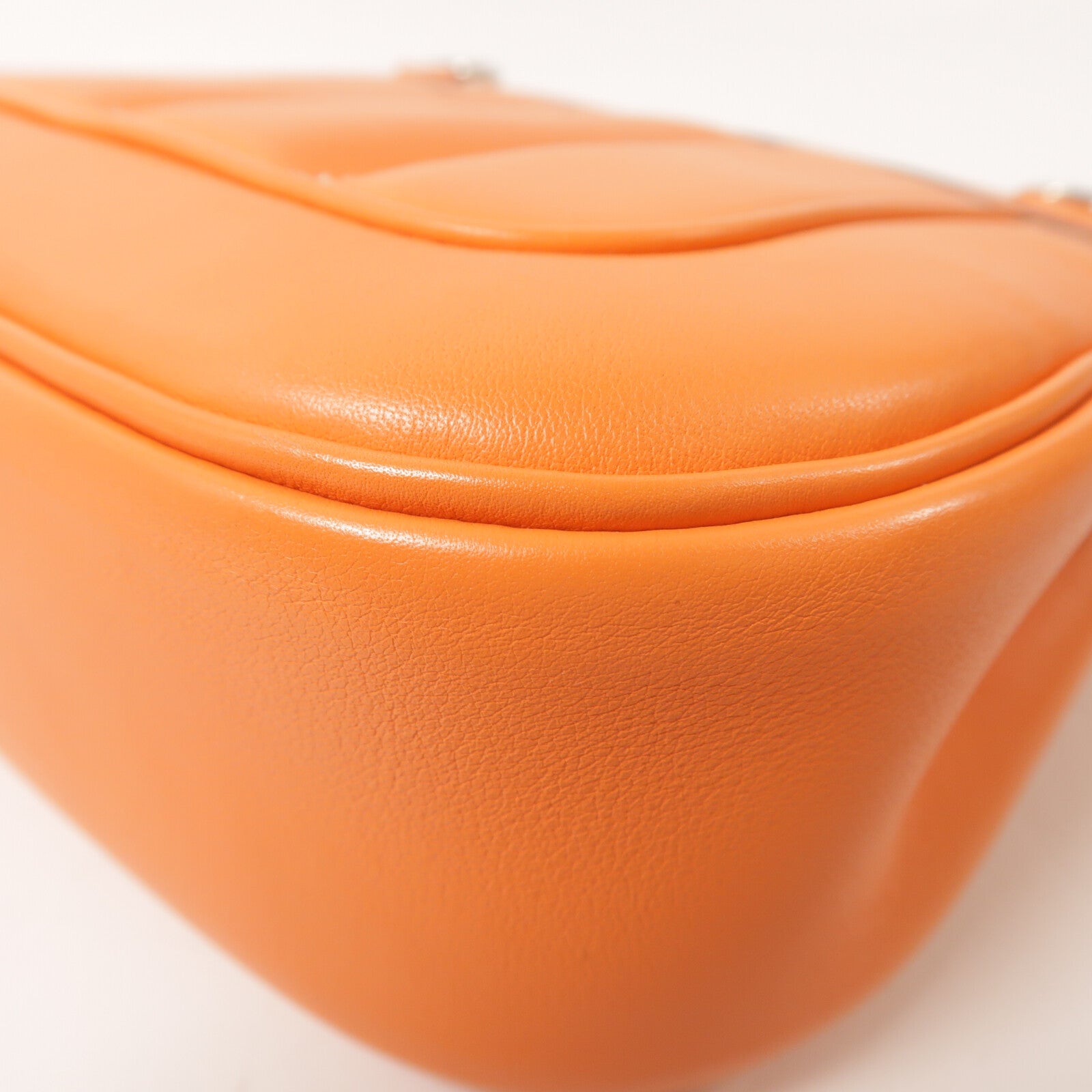 HERMES Swift皮革Mini Berline銀扣肩背袋Feu