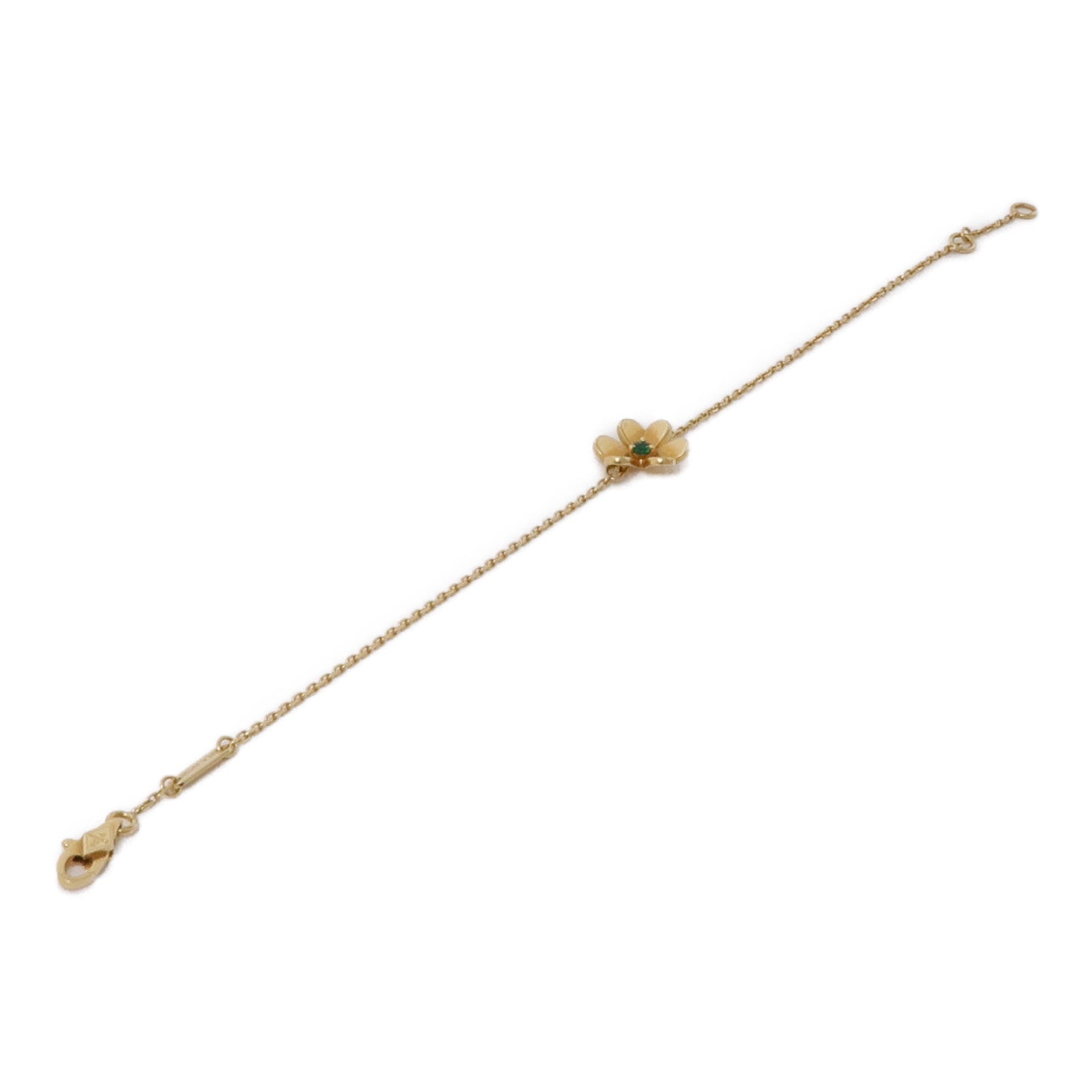Van Cleef & Arpels 18K黃金/綠寶石Frivole手鏈