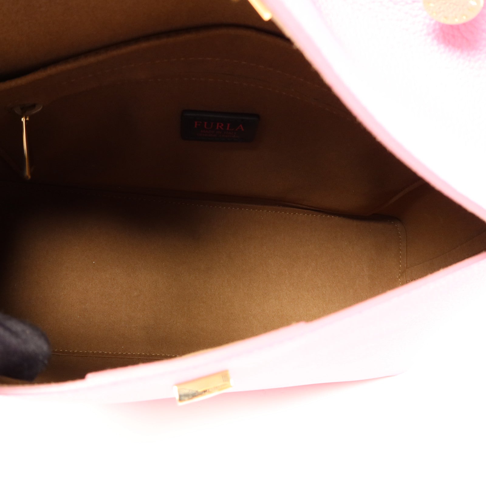 Furla 牛皮皮革2 Way Shoulder金扣手挽肩背兩用袋
