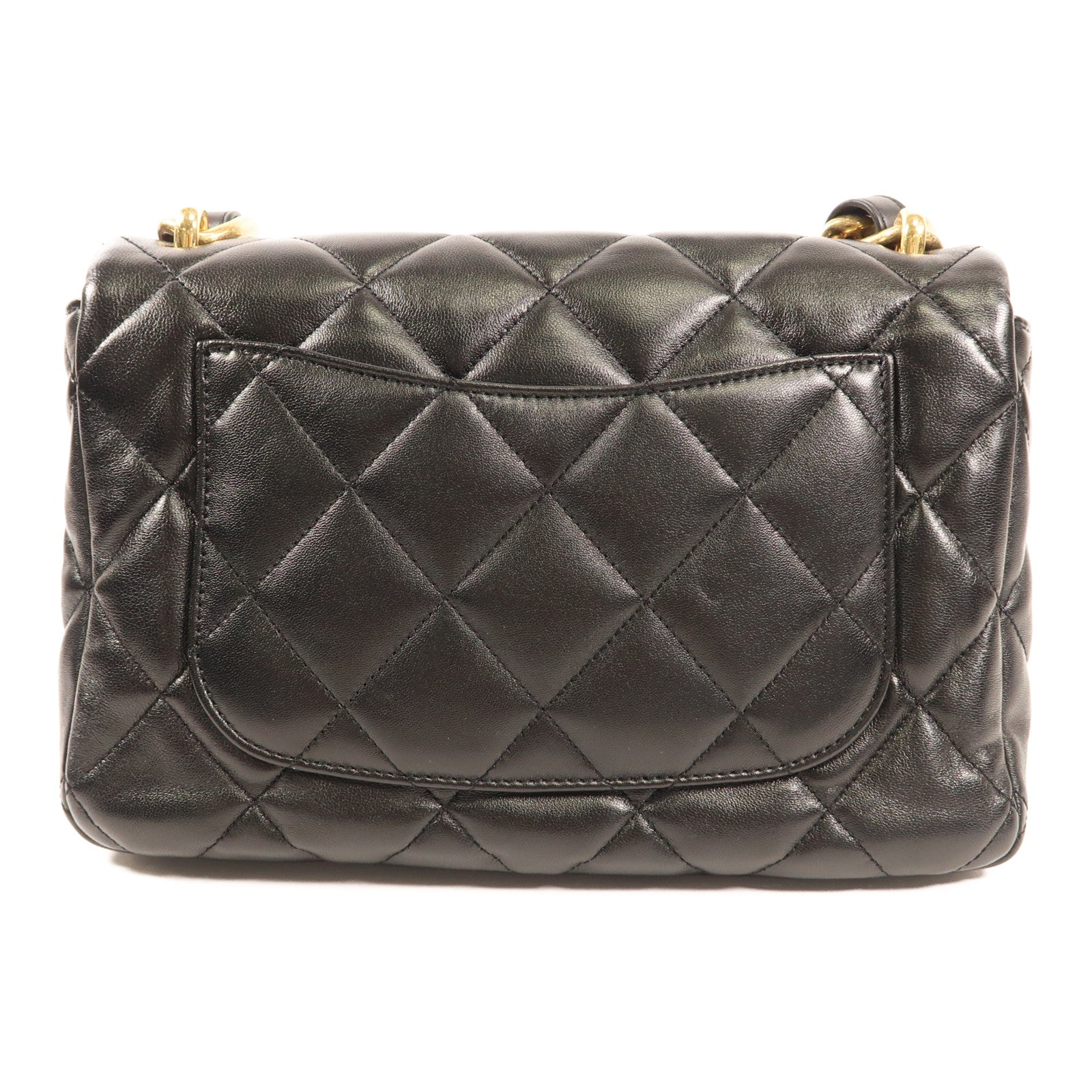 CHANEL 牛皮皮革Chain Shoulder Bag金扣鏈帶肩背袋