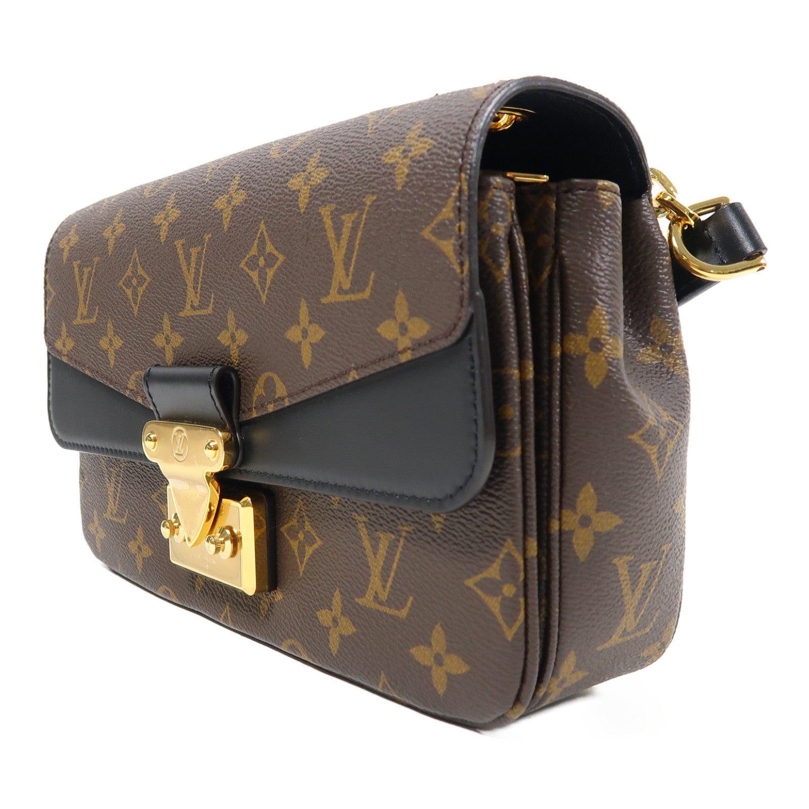 LOUIS VUITTON 【激減優惠】Monogram Marceau金扣肩背袋啡色/黑色